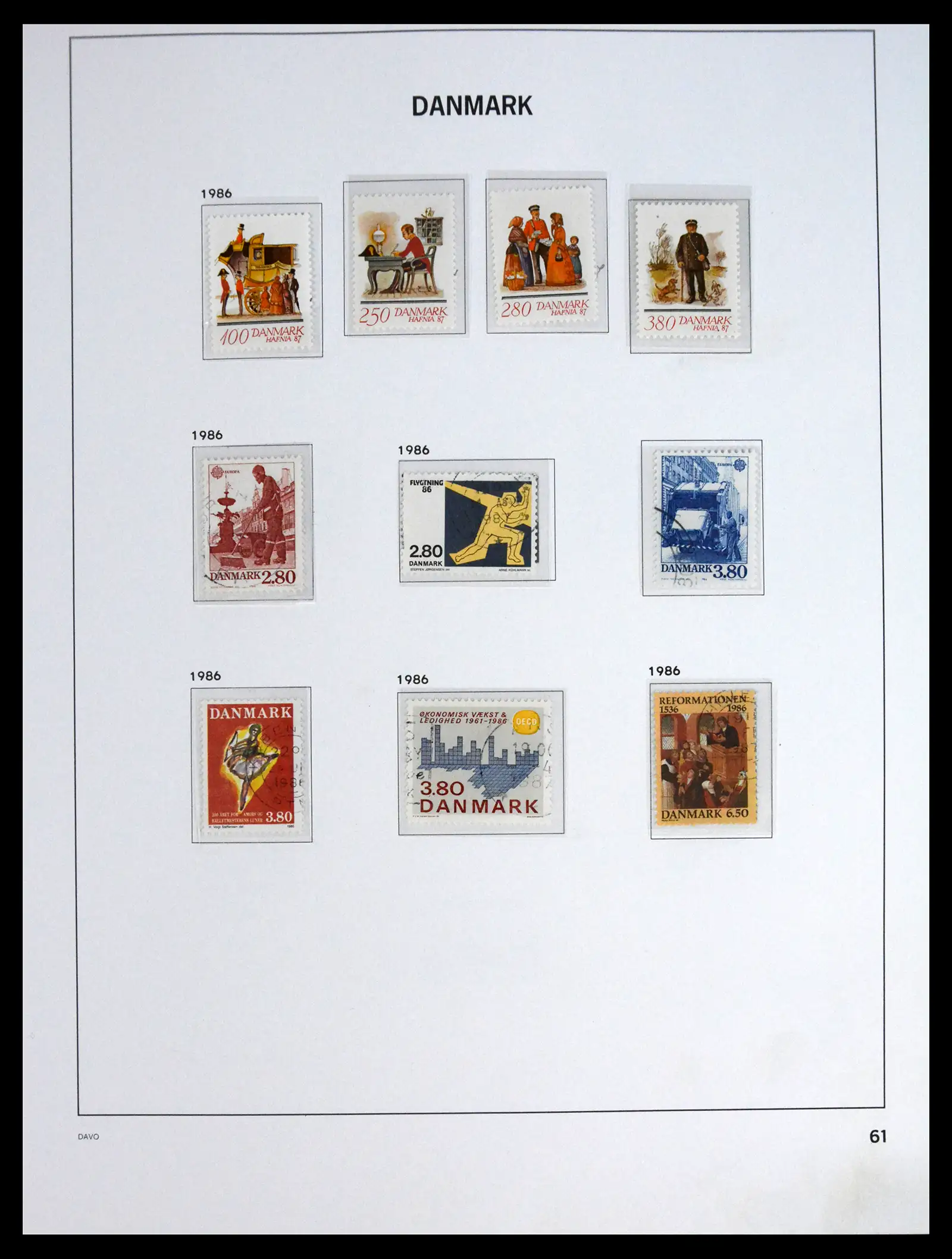 41672 0061 - Postzegelverzameling 41672 Denemarken 1851-2013.