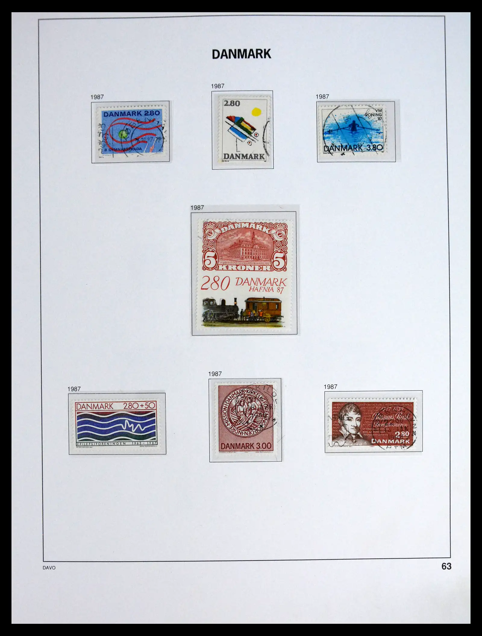 41672 0063 - Postzegelverzameling 41672 Denemarken 1851-2013.