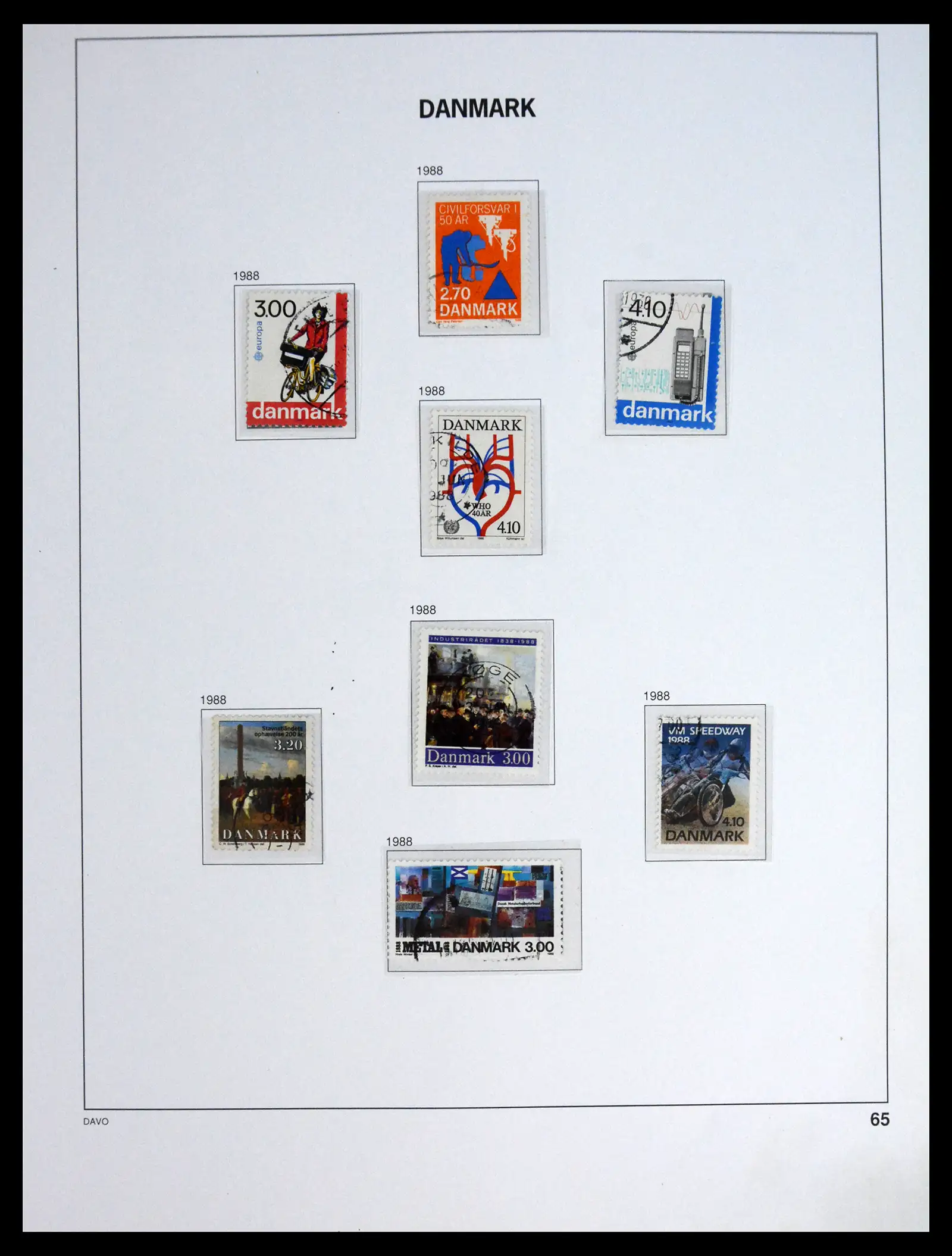 41672 0065 - Postzegelverzameling 41672 Denemarken 1851-2013.