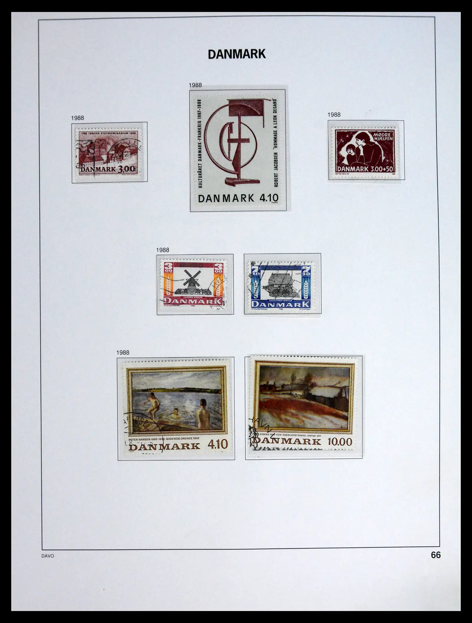 41672 0066 - Postzegelverzameling 41672 Denemarken 1851-2013.