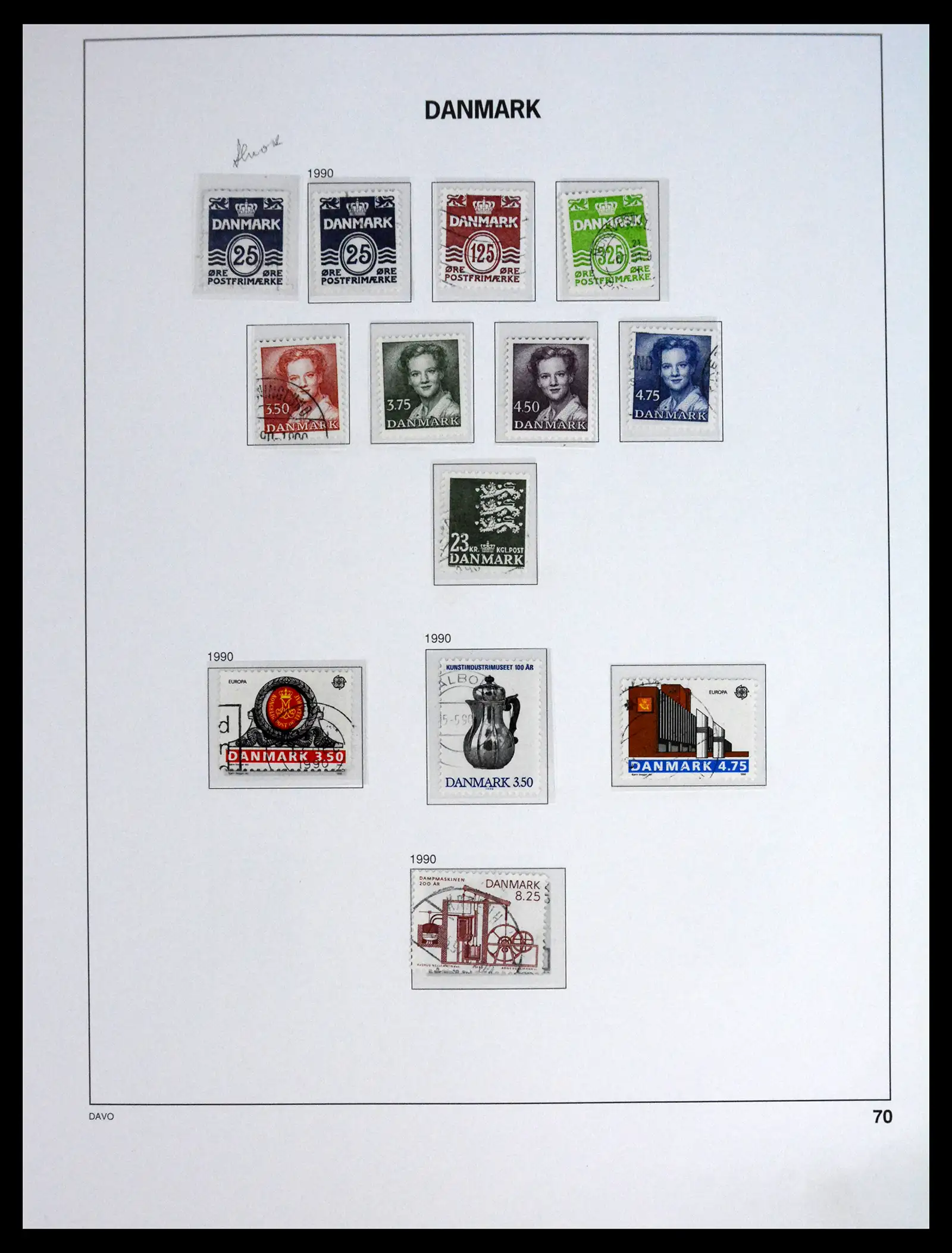 41672 0070 - Postzegelverzameling 41672 Denemarken 1851-2013.