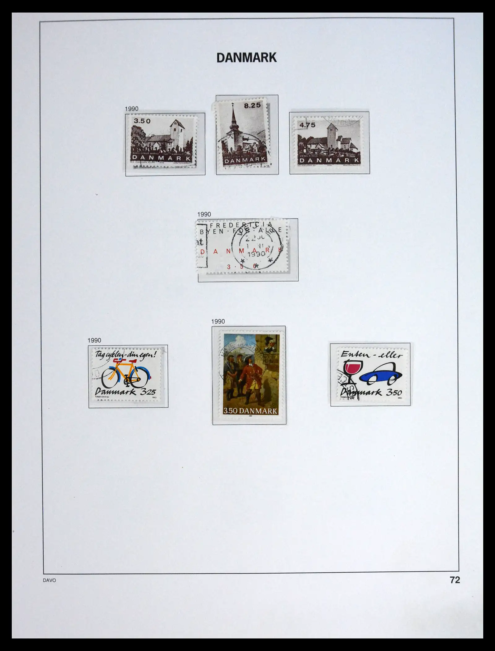 41672 0072 - Postzegelverzameling 41672 Denemarken 1851-2013.