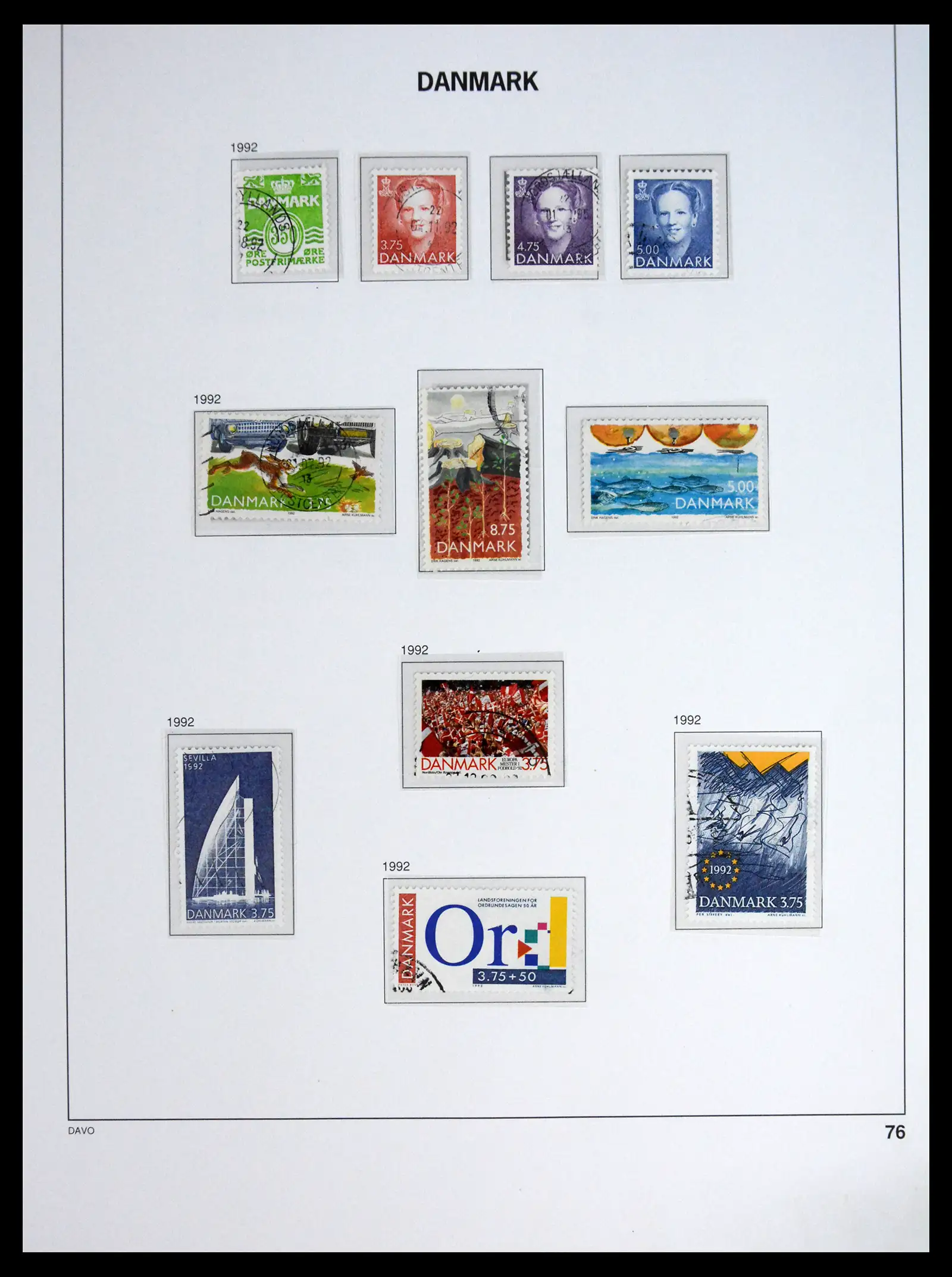 41672 0076 - Postzegelverzameling 41672 Denemarken 1851-2013.