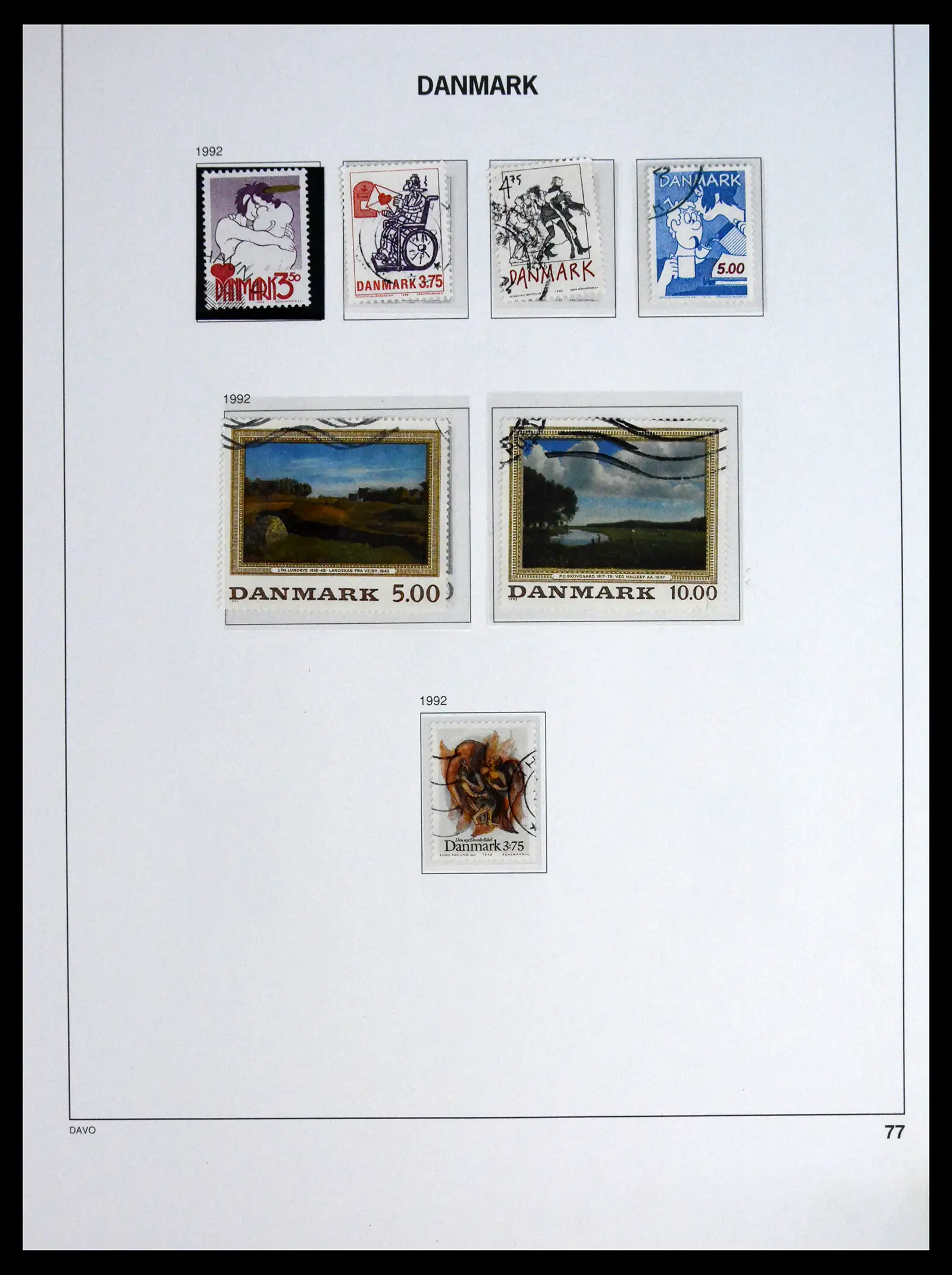 41672 0077 - Postzegelverzameling 41672 Denemarken 1851-2013.