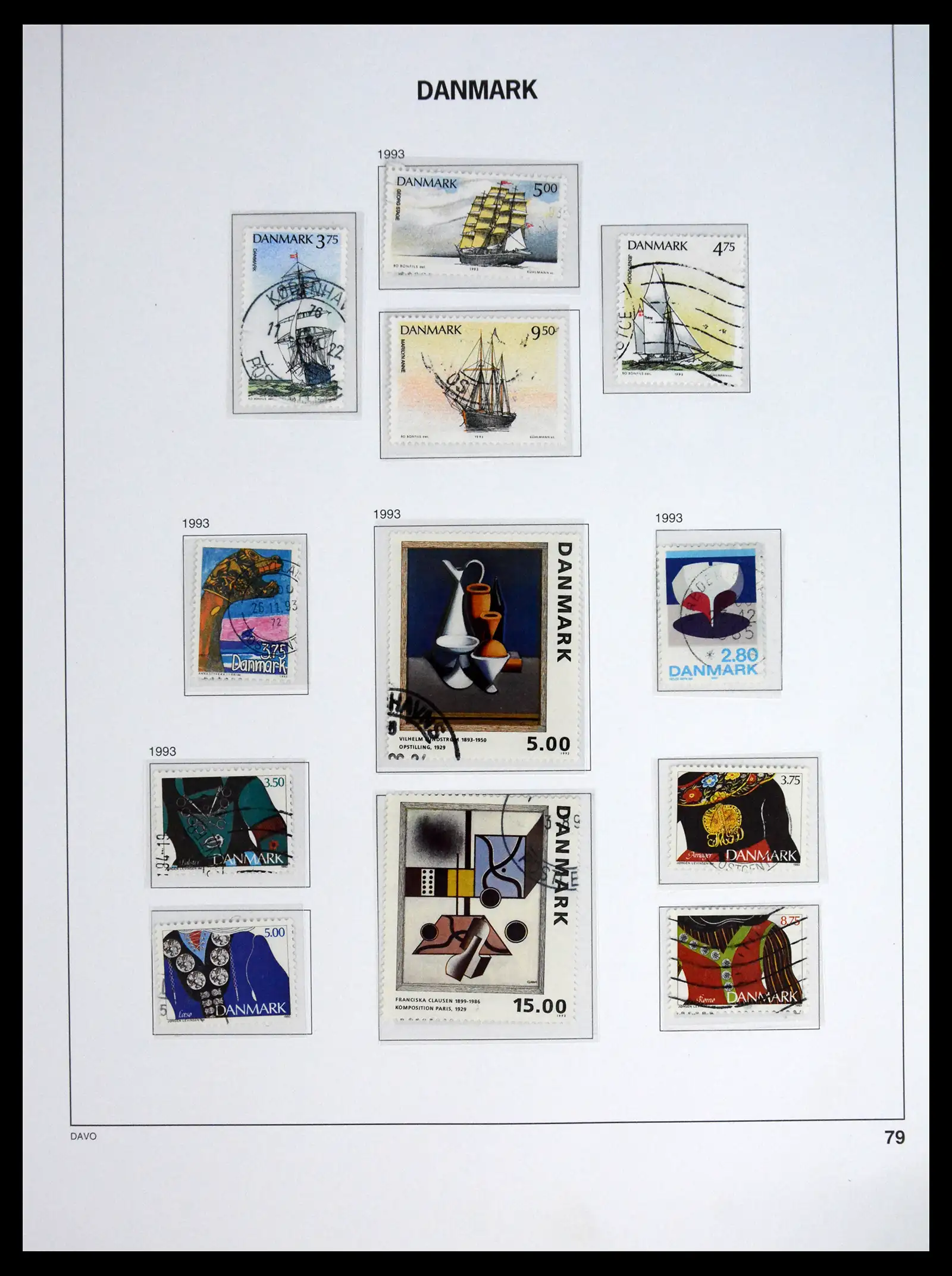 41672 0079 - Postzegelverzameling 41672 Denemarken 1851-2013.