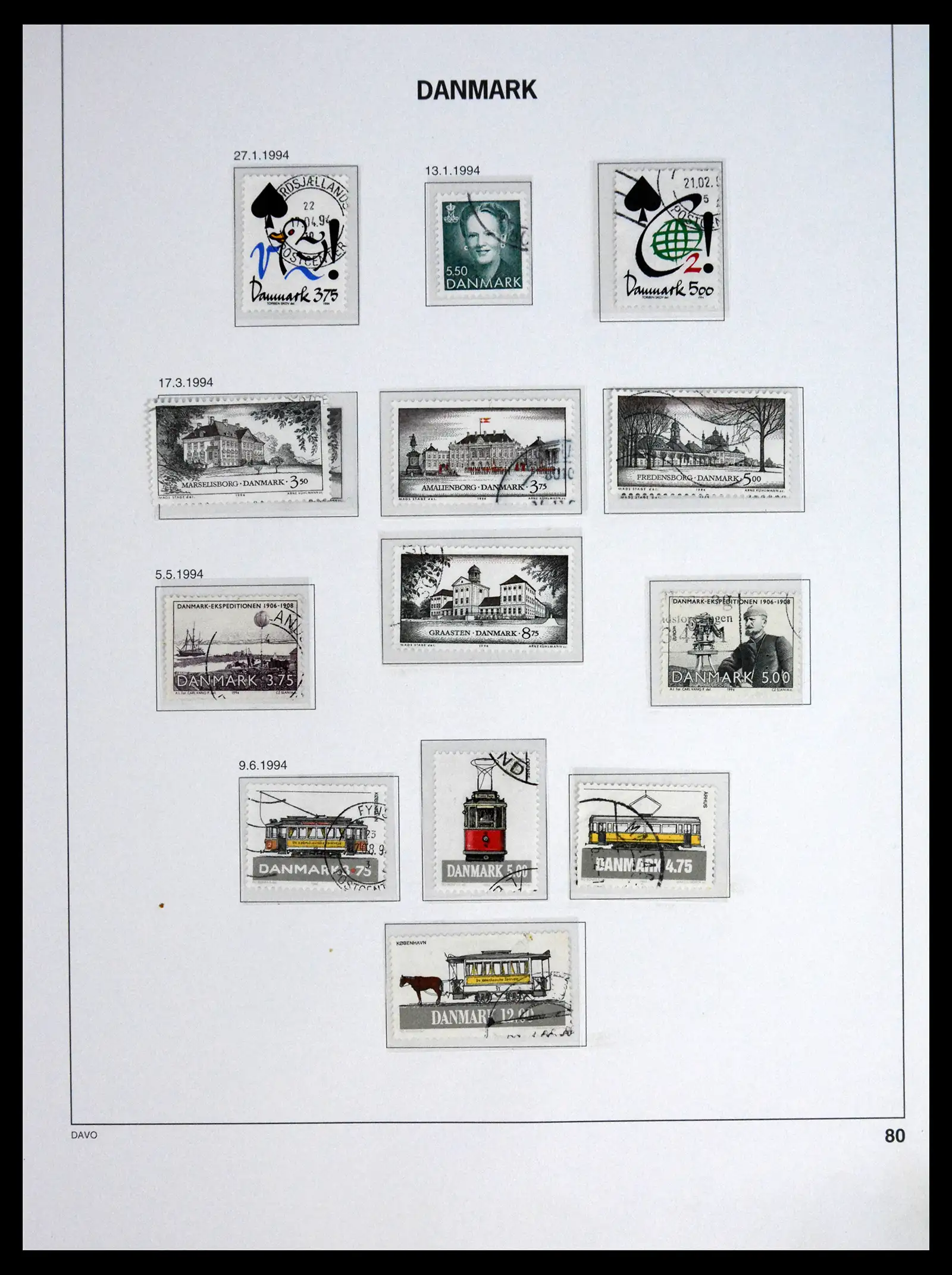 41672 0080 - Postzegelverzameling 41672 Denemarken 1851-2013.