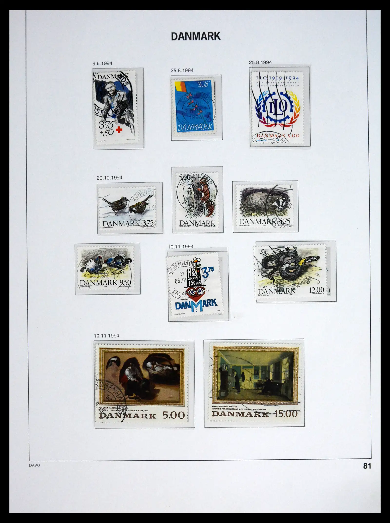 41672 0081 - Postzegelverzameling 41672 Denemarken 1851-2013.