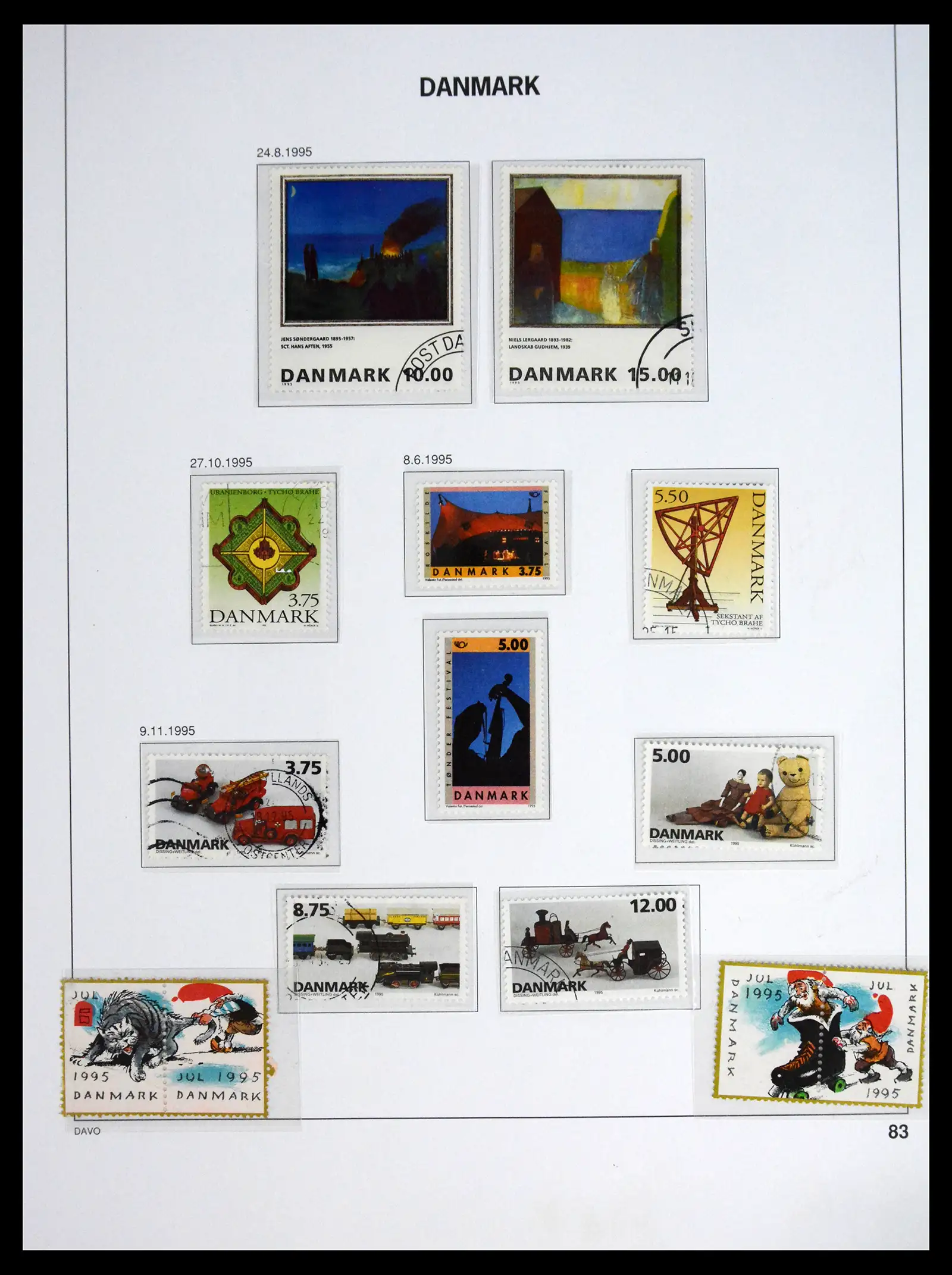 41672 0083 - Postzegelverzameling 41672 Denemarken 1851-2013.