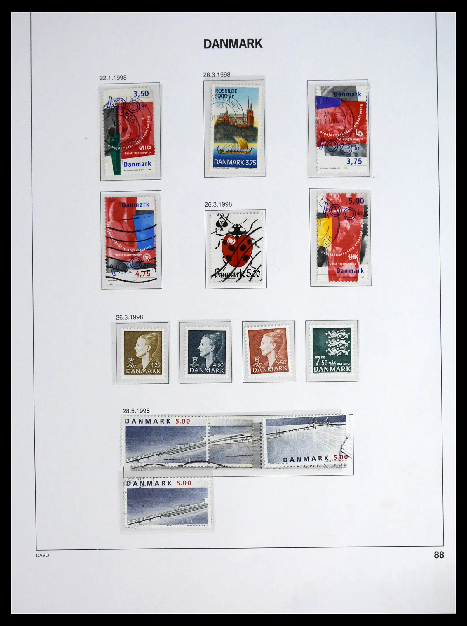 41672 0088 - Postzegelverzameling 41672 Denemarken 1851-2013.