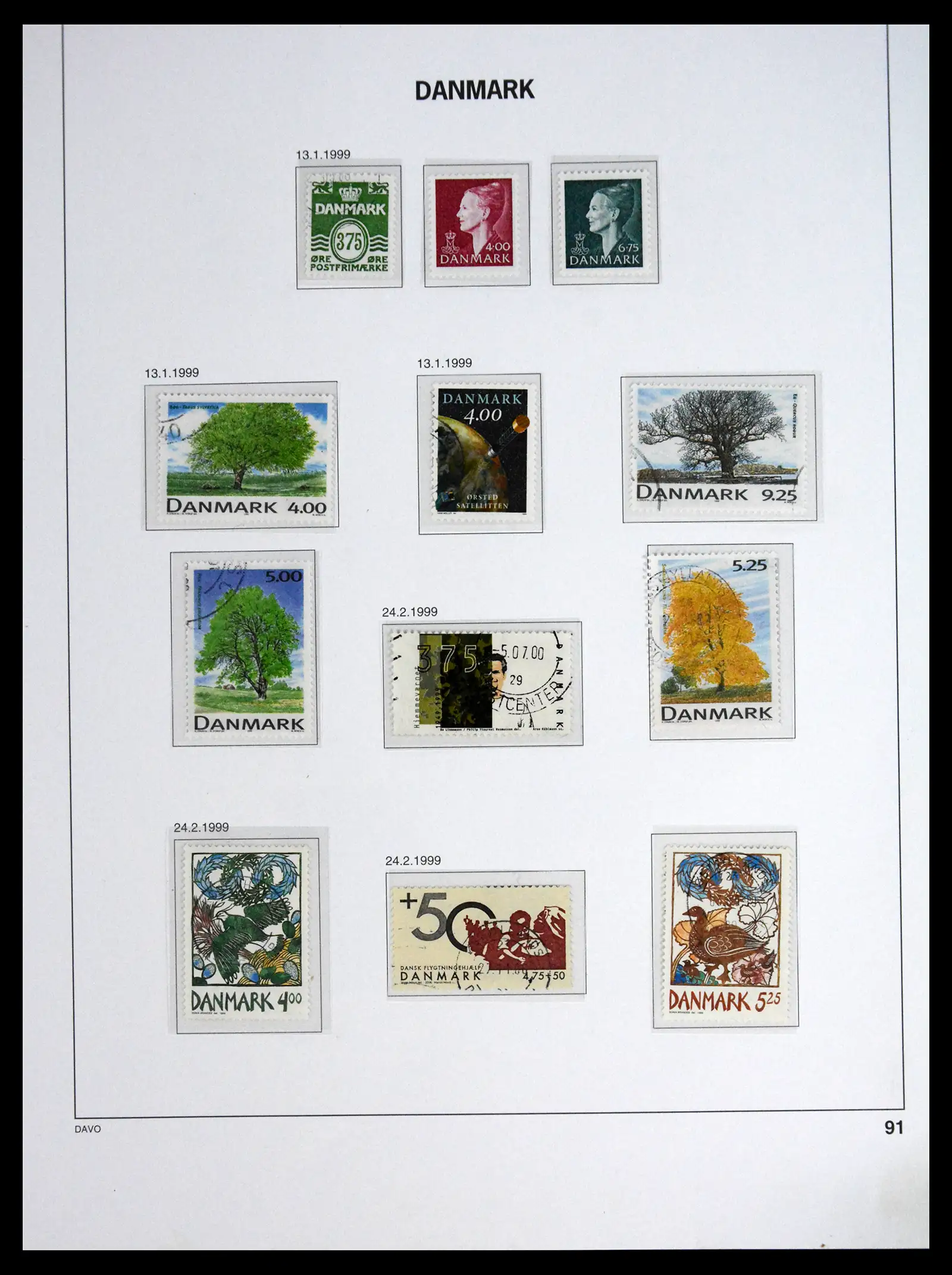 41672 0091 - Postzegelverzameling 41672 Denemarken 1851-2013.