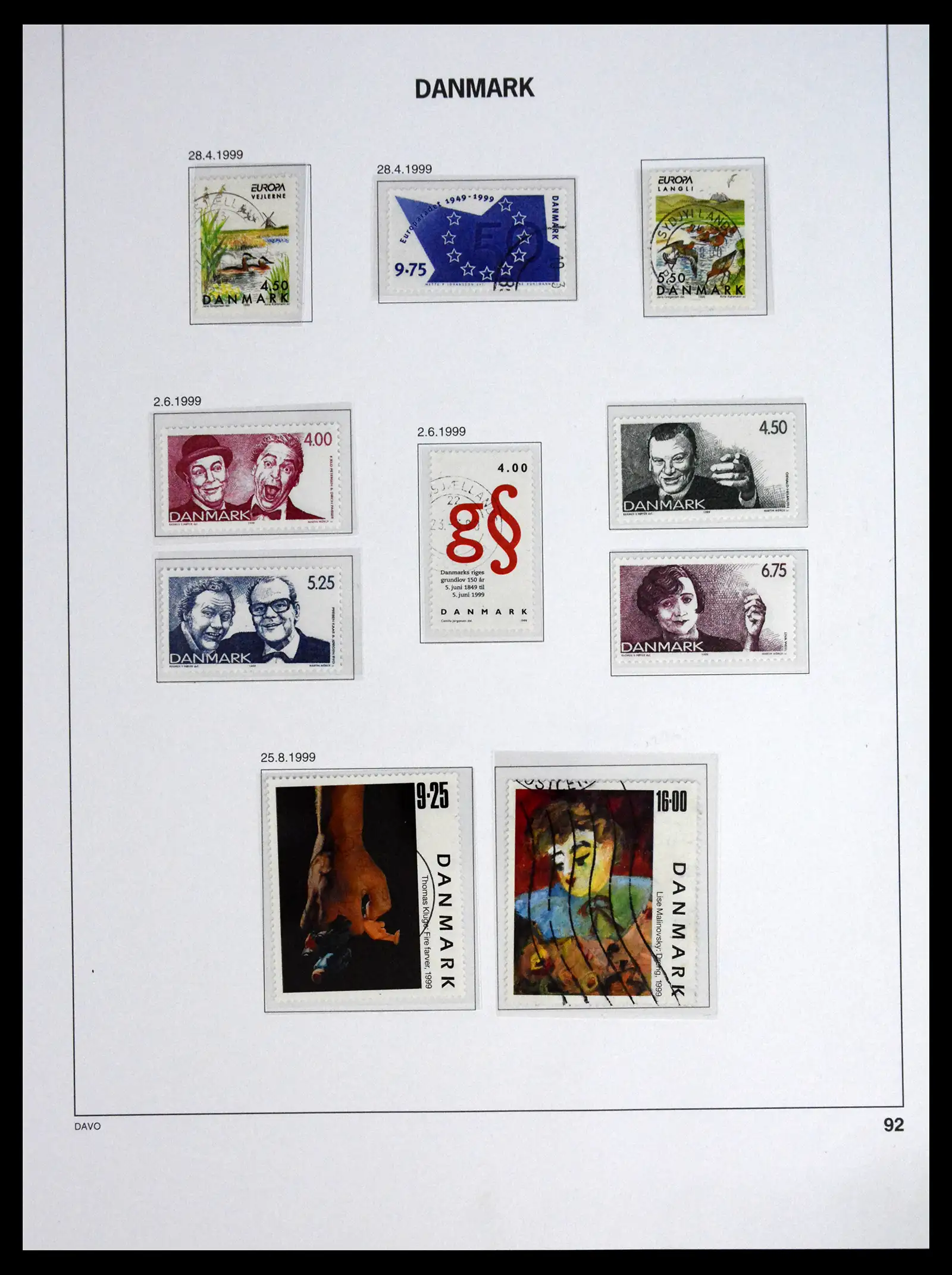 41672 0092 - Postzegelverzameling 41672 Denemarken 1851-2013.