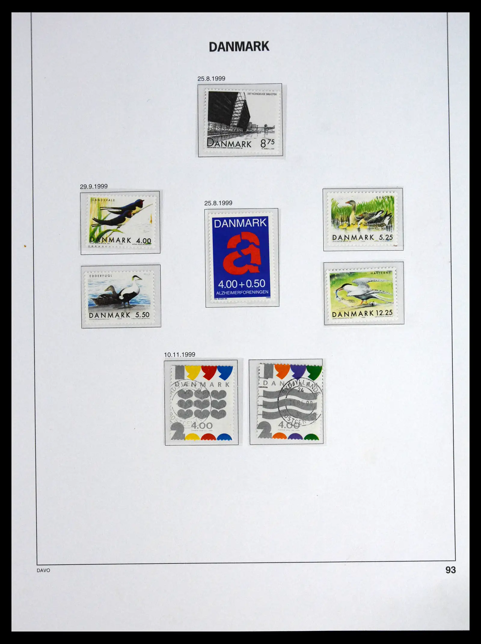 41672 0093 - Postzegelverzameling 41672 Denemarken 1851-2013.