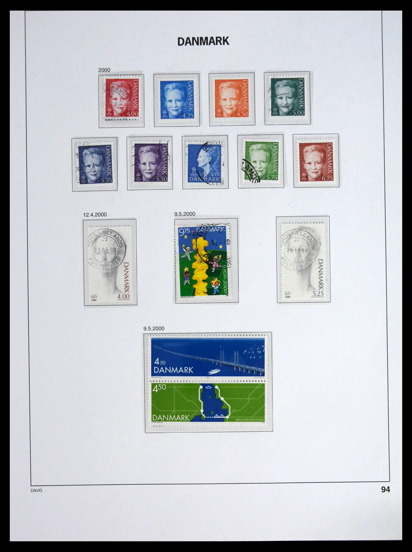 41672 0094 - Postzegelverzameling 41672 Denemarken 1851-2013.