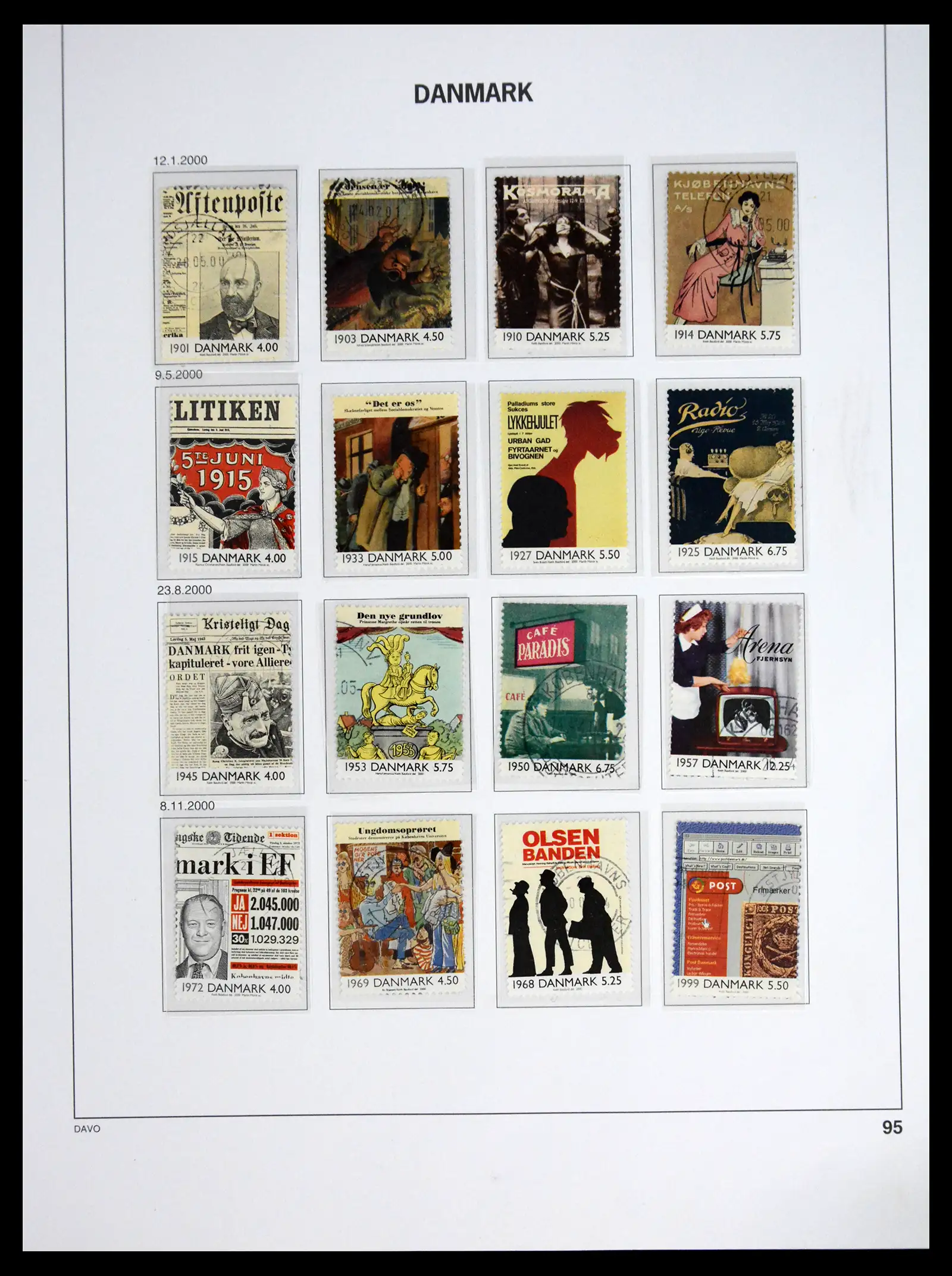 41672 0095 - Postzegelverzameling 41672 Denemarken 1851-2013.