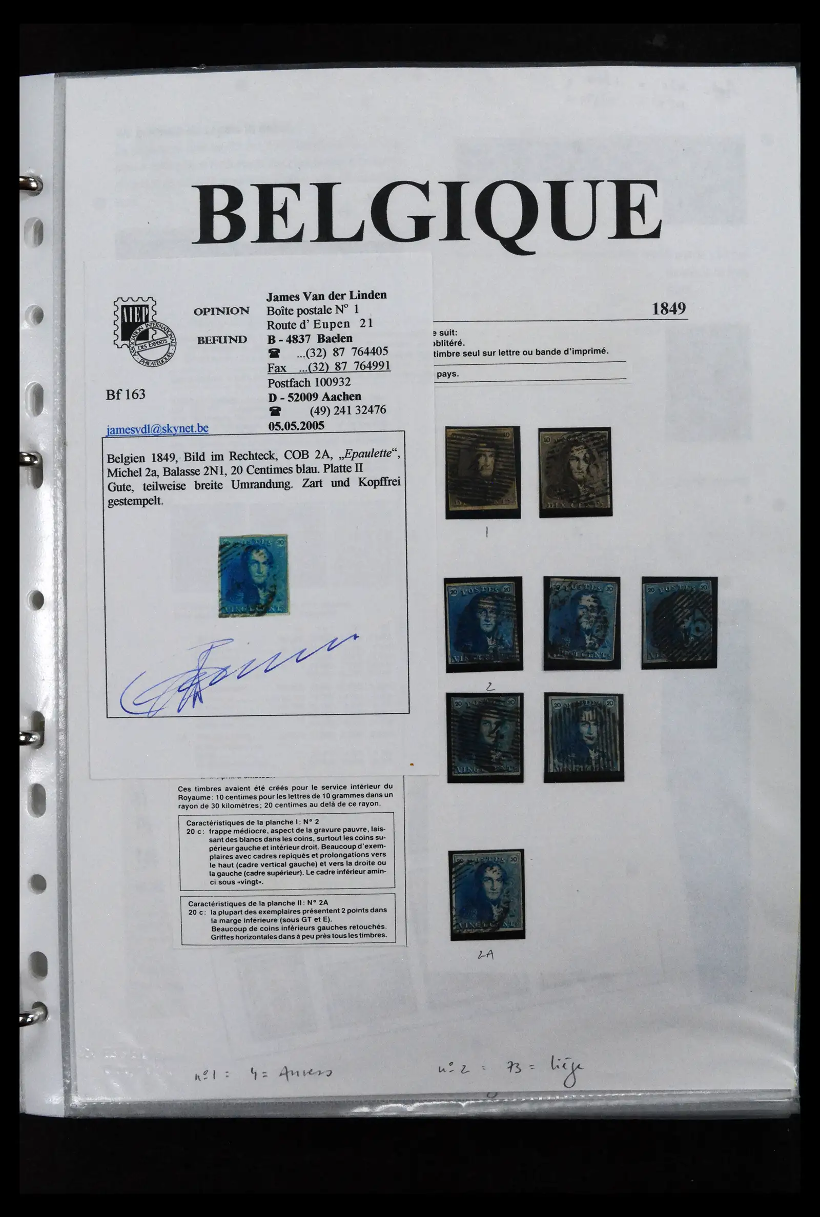 41673 0004 - Stamp collection 41673 Belgium specialised 1807-1945.