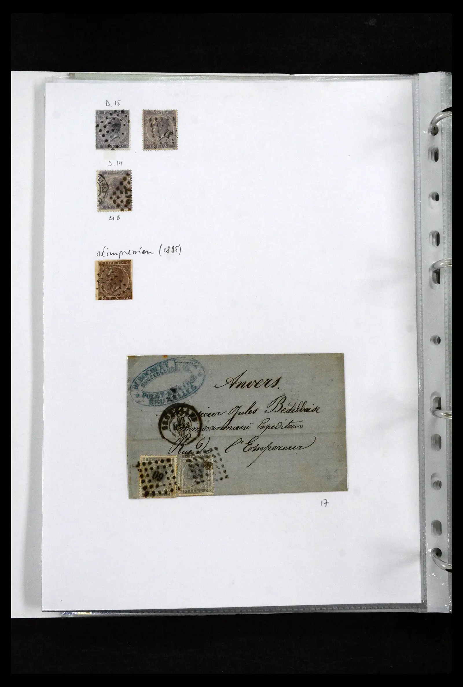 41673 0017 - Stamp collection 41673 Belgium specialised 1807-1945.