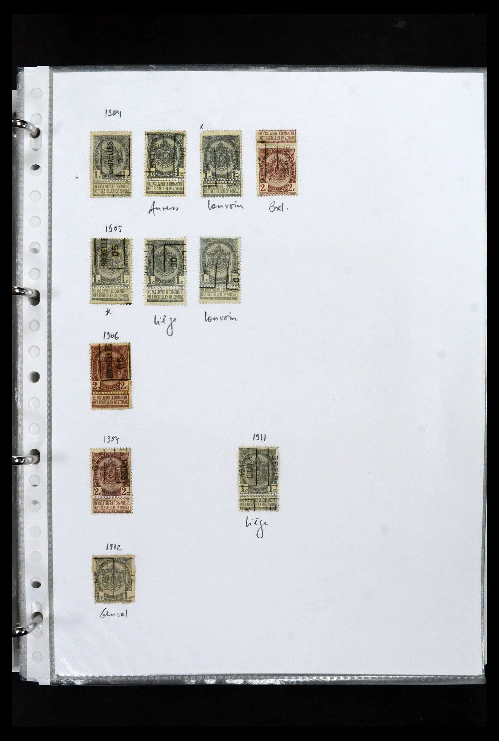 41673 0053 - Stamp collection 41673 Belgium specialised 1807-1945.