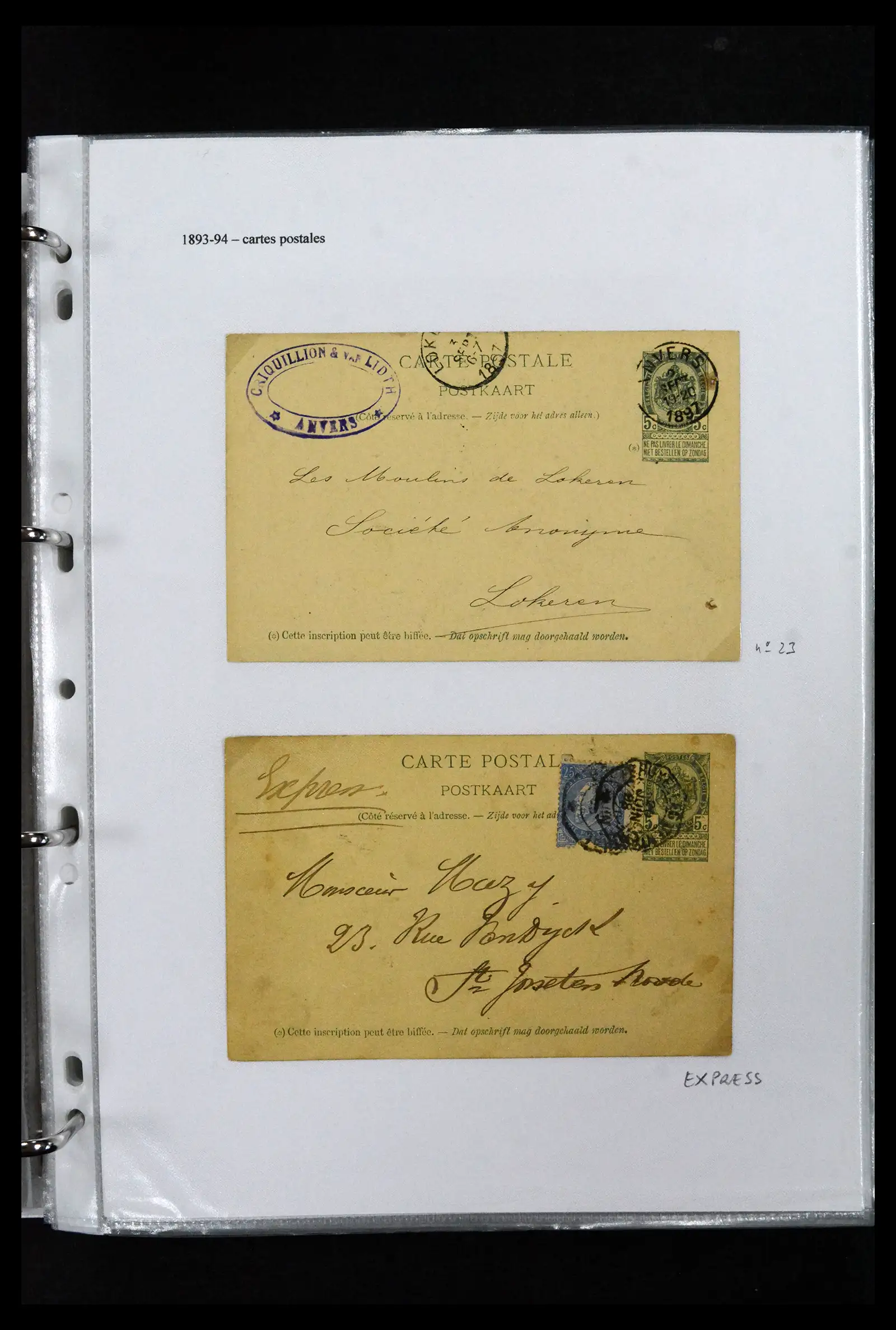 41673 0059 - Stamp collection 41673 Belgium specialised 1807-1945.