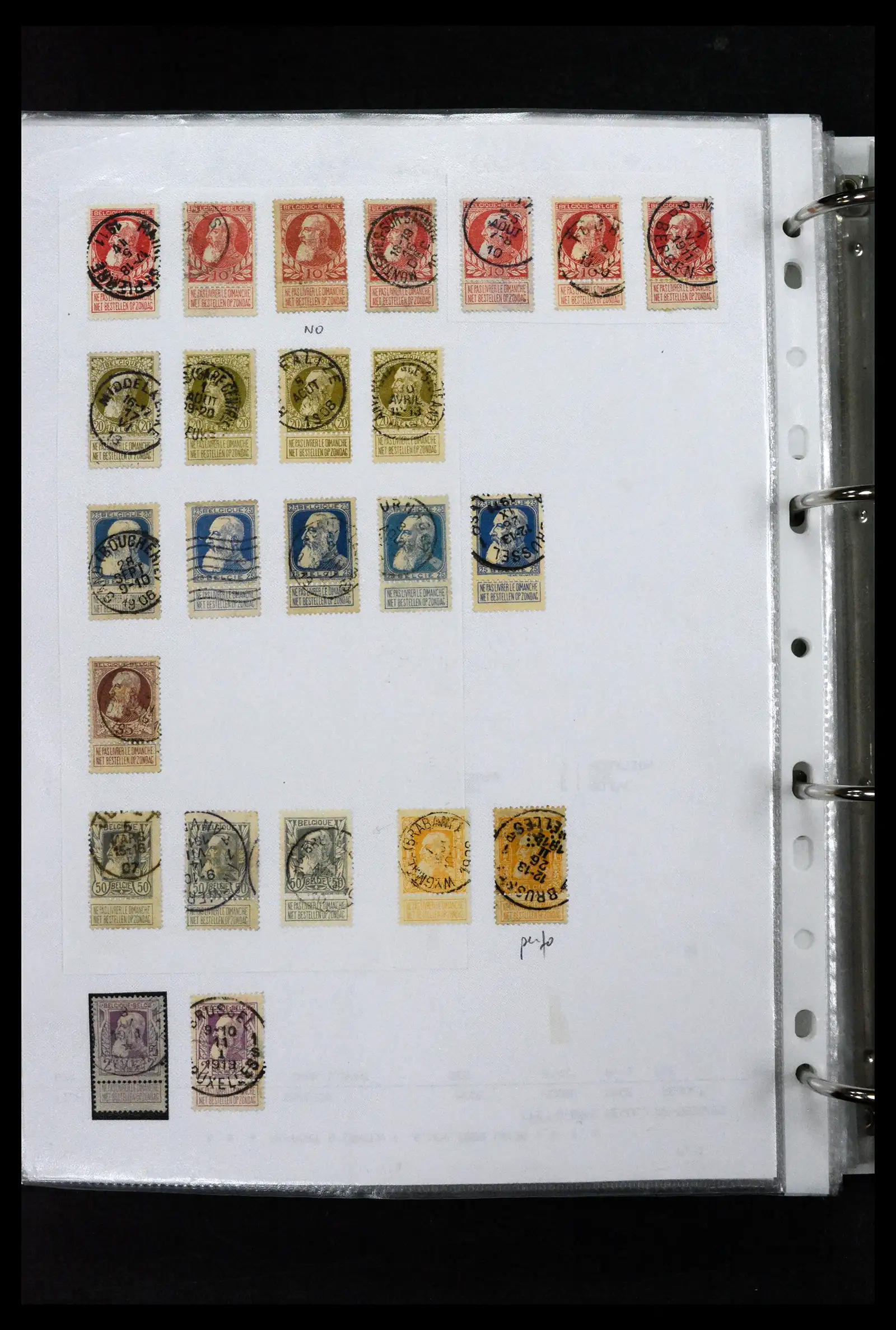 41673 0082 - Stamp collection 41673 Belgium specialised 1807-1945.