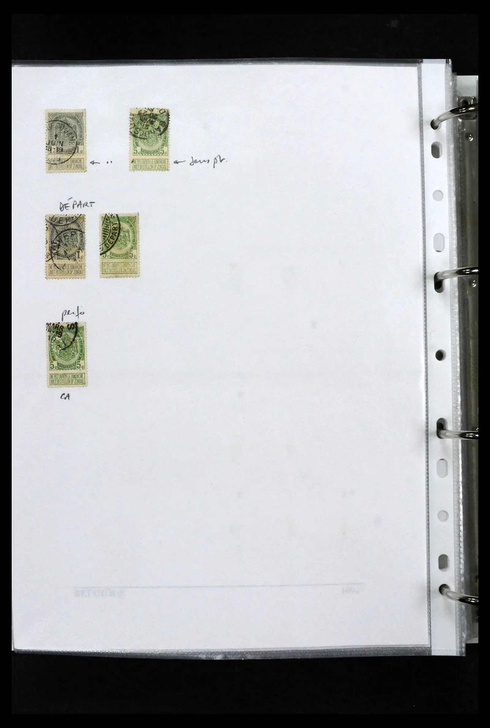 41673 0088 - Stamp collection 41673 Belgium specialised 1807-1945.