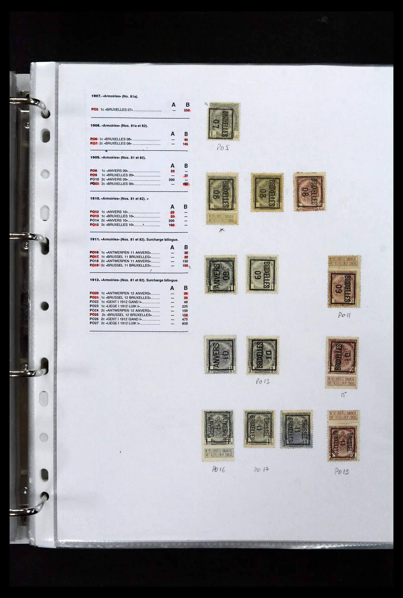 41673 0089 - Stamp collection 41673 Belgium specialised 1807-1945.