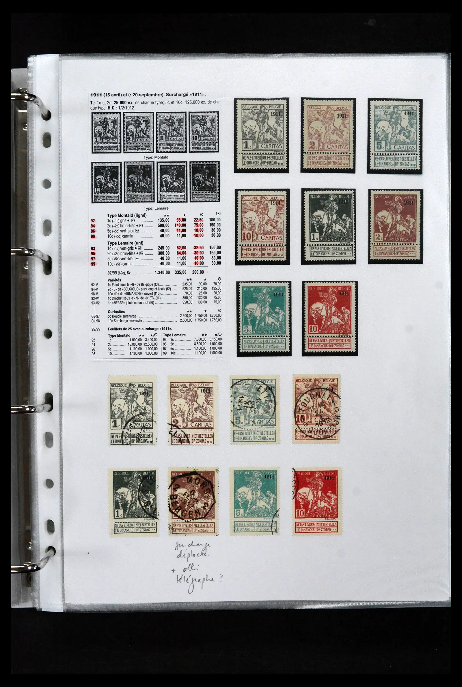 41673 0097 - Stamp collection 41673 Belgium specialised 1807-1945.