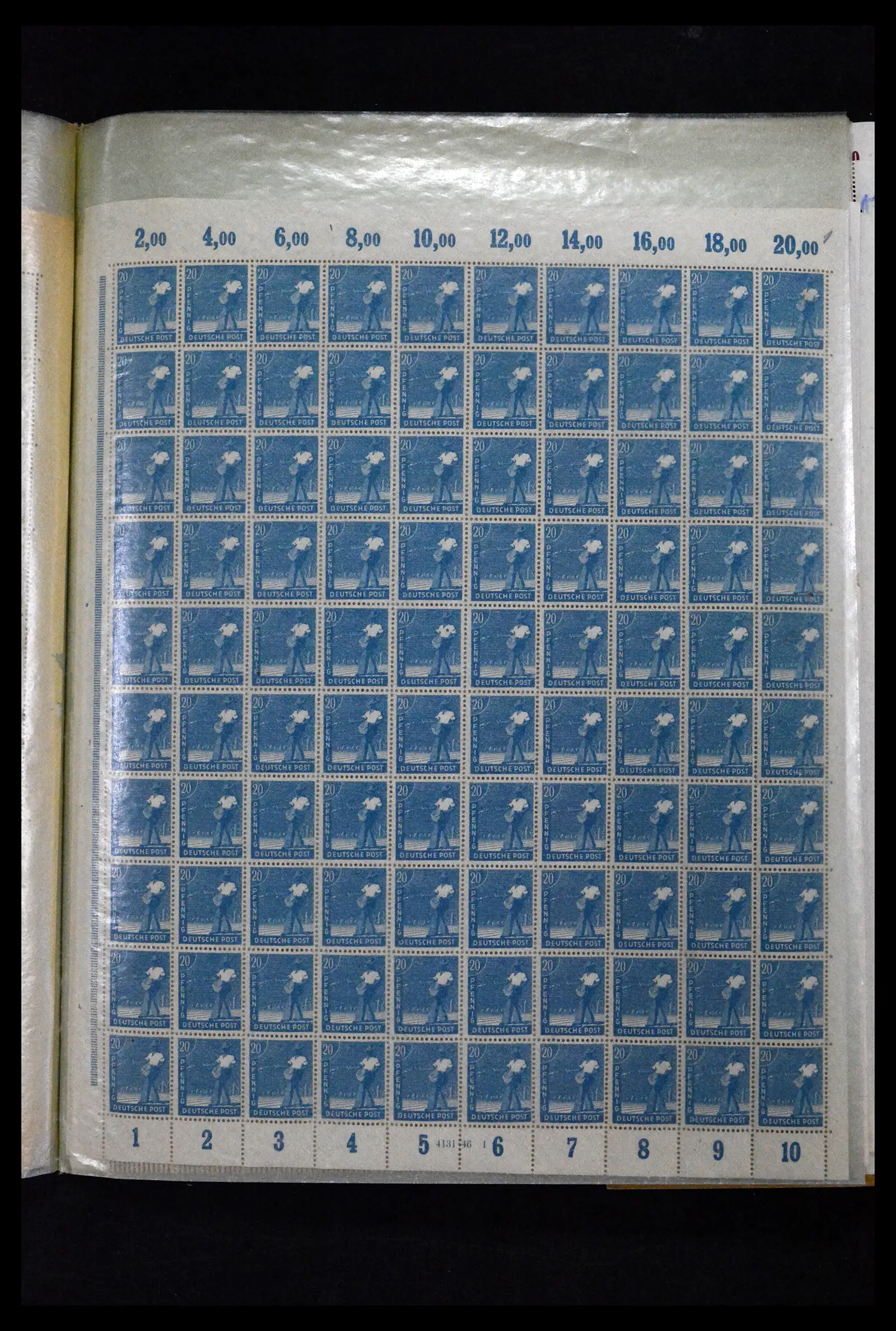 41674 0003 - Stamp collection 41674 Germany zones complete sheets 1945-1950.