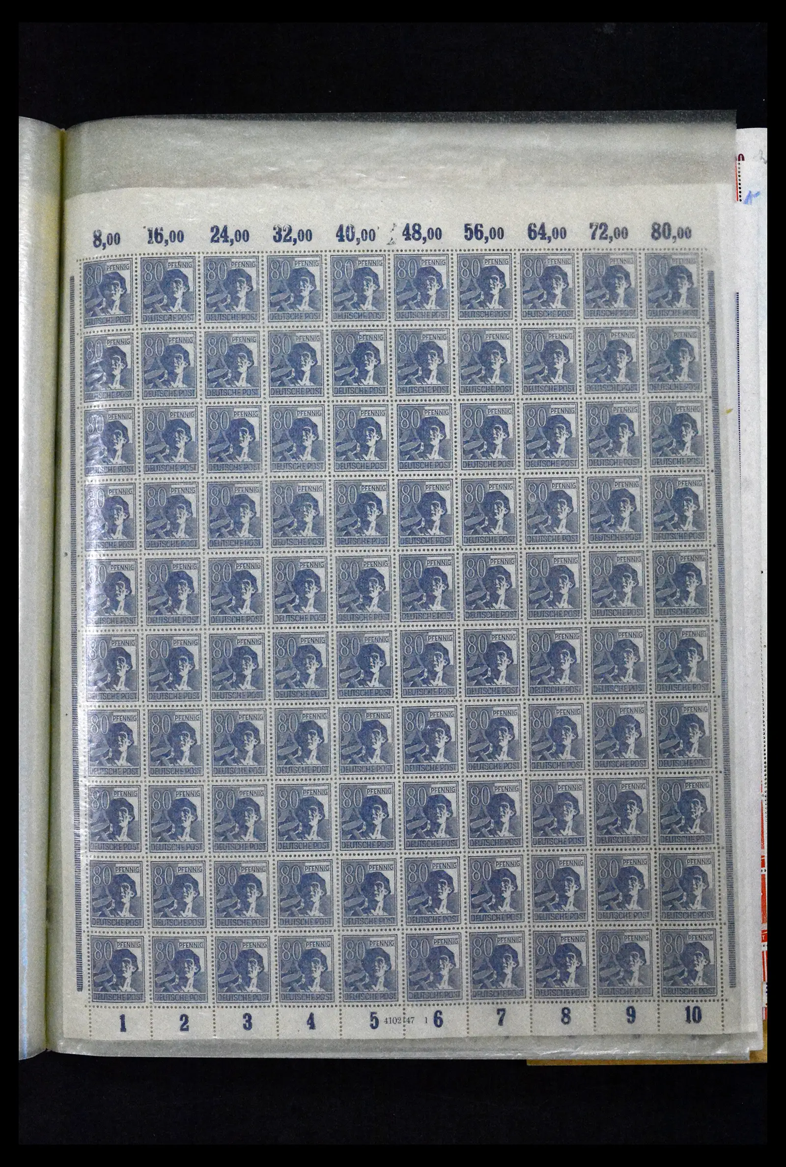 41674 0008 - Stamp collection 41674 Germany zones complete sheets 1945-1950.