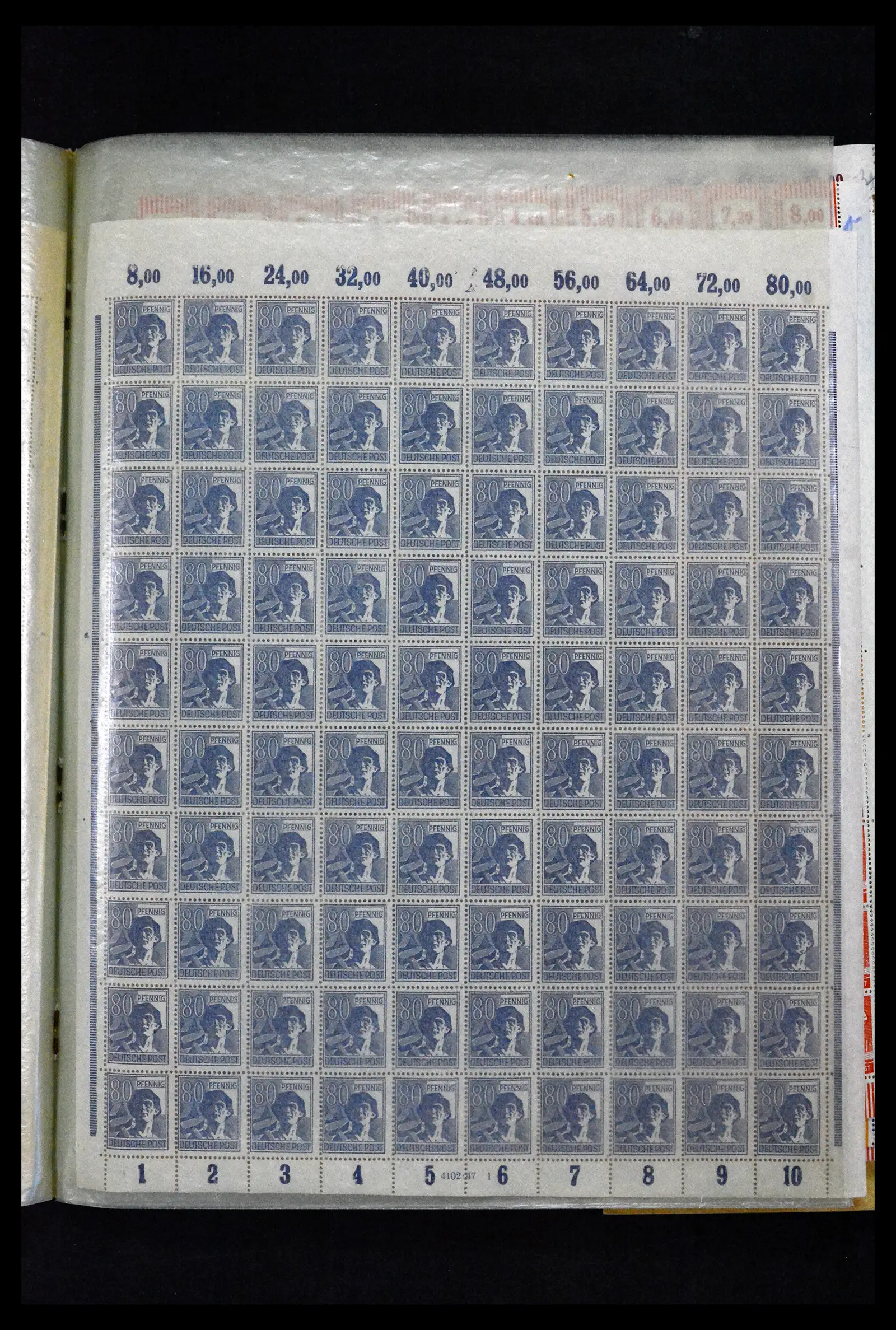 41674 0009 - Stamp collection 41674 Germany zones complete sheets 1945-1950.