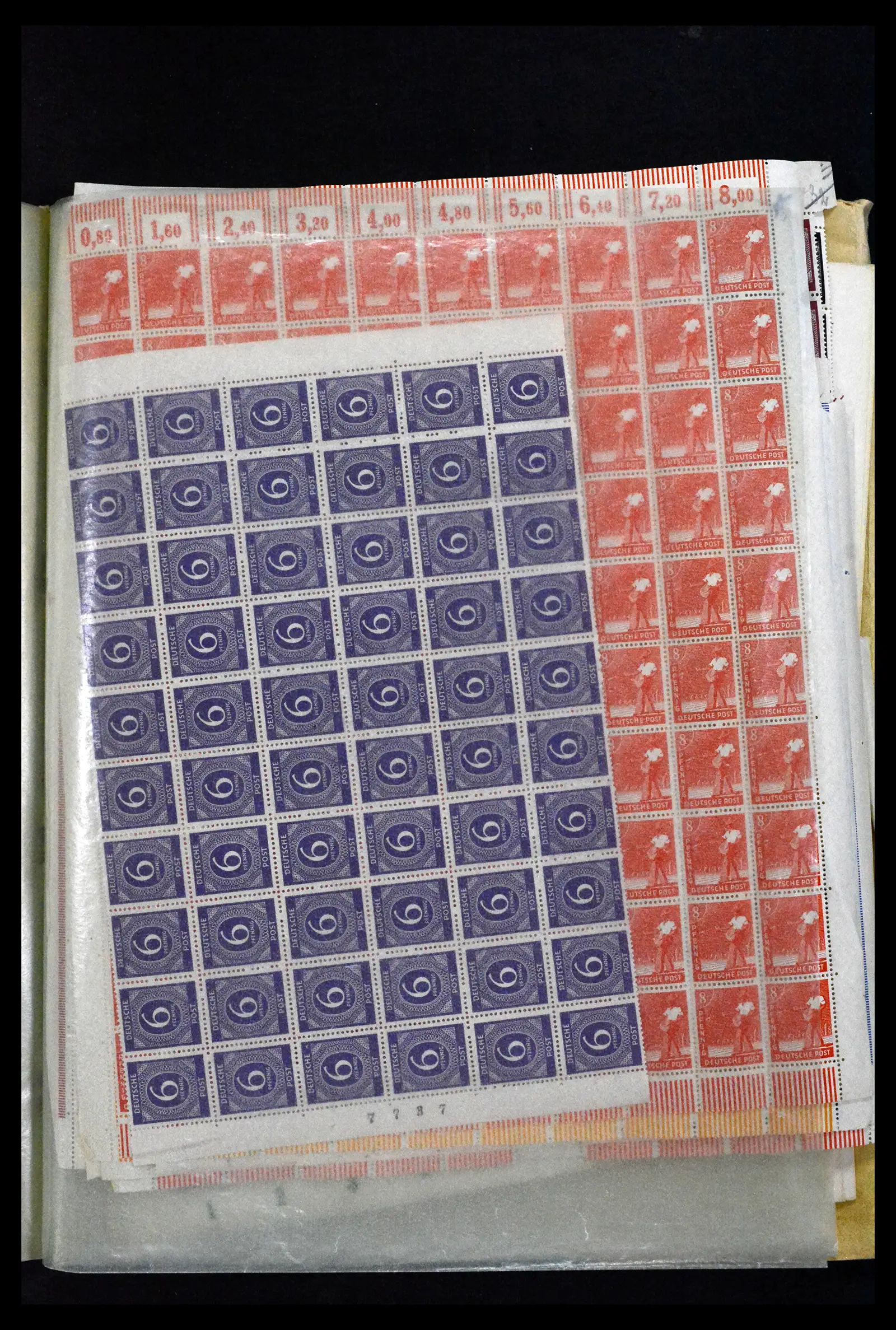 41674 0010 - Stamp collection 41674 Germany zones complete sheets 1945-1950.