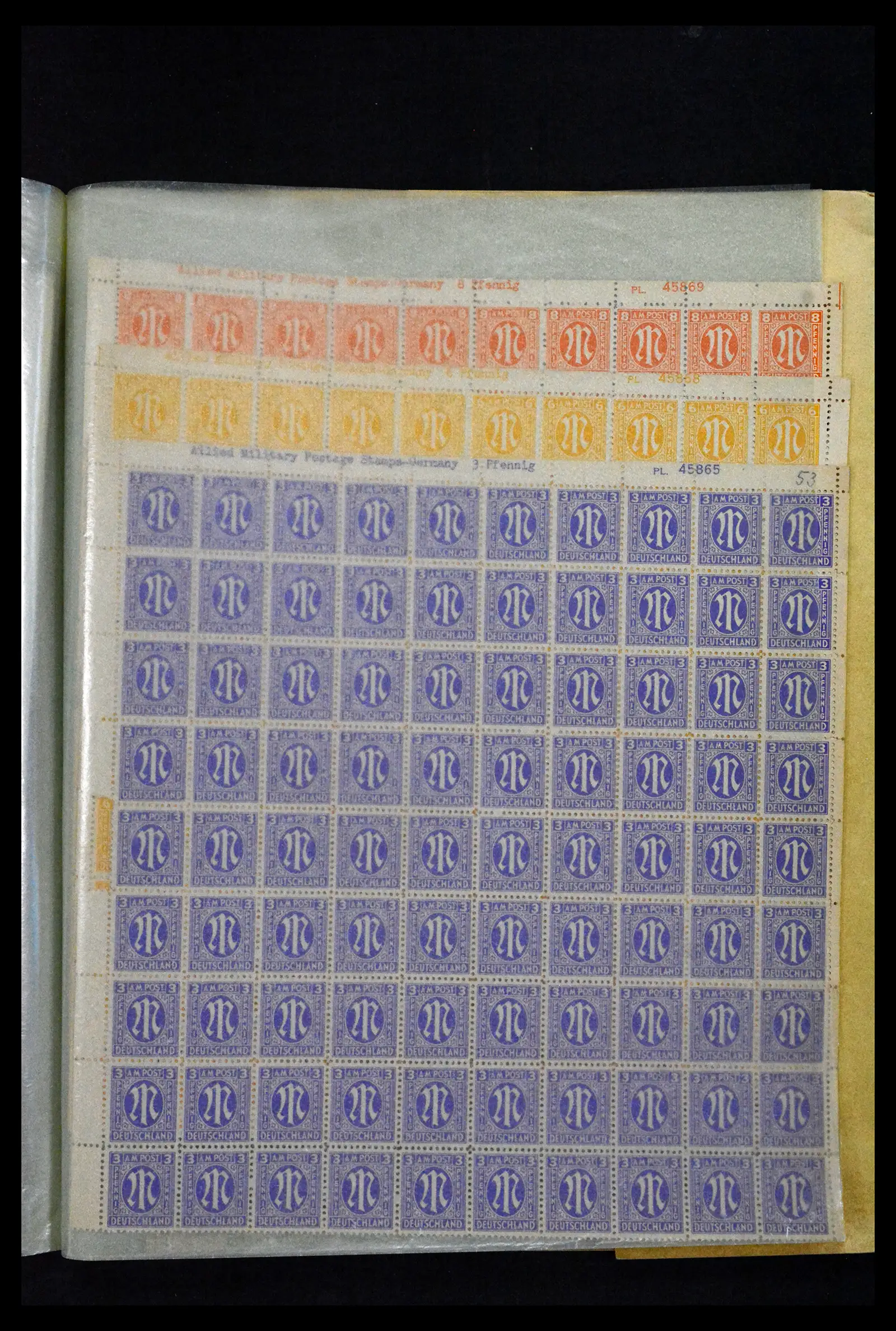 41674 0013 - Stamp collection 41674 Germany zones complete sheets 1945-1950.