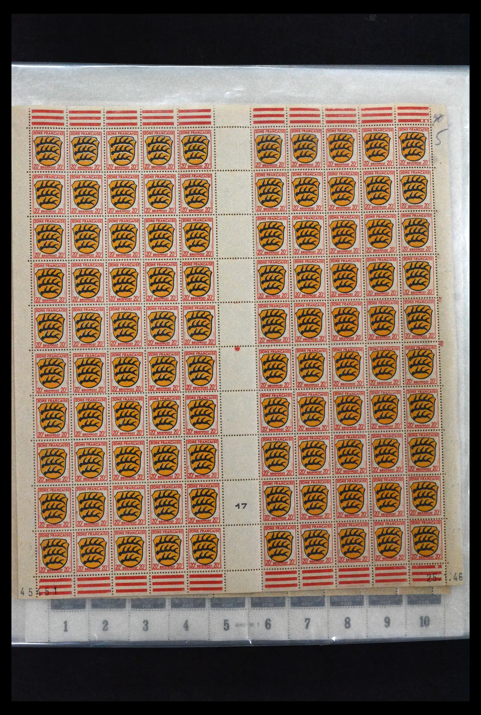 41674 0015 - Stamp collection 41674 Germany zones complete sheets 1945-1950.