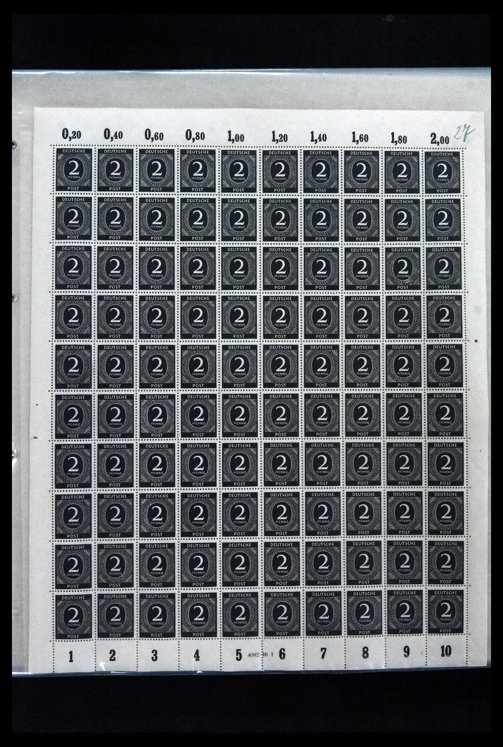 41674 0017 - Stamp collection 41674 Germany zones complete sheets 1945-1950.