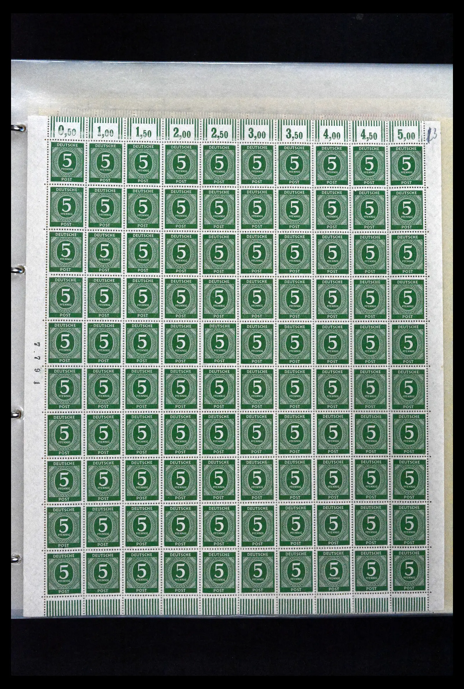 41674 0019 - Stamp collection 41674 Germany zones complete sheets 1945-1950.