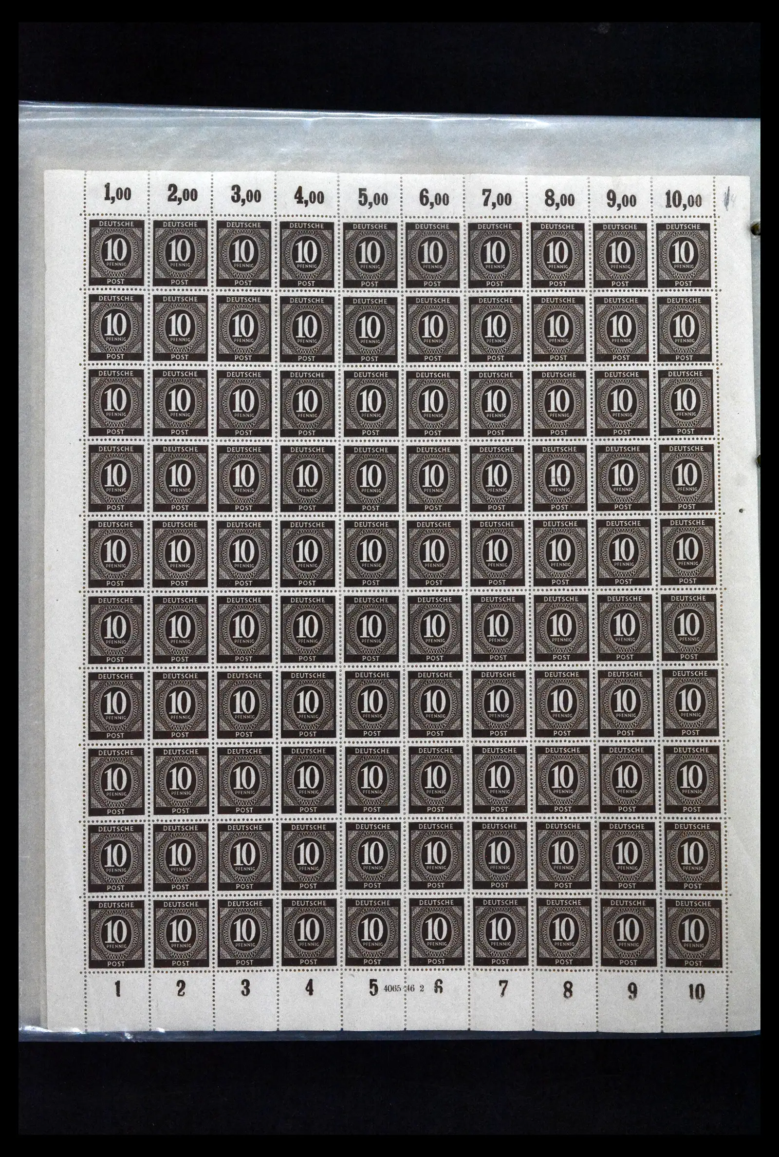 41674 0022 - Stamp collection 41674 Germany zones complete sheets 1945-1950.