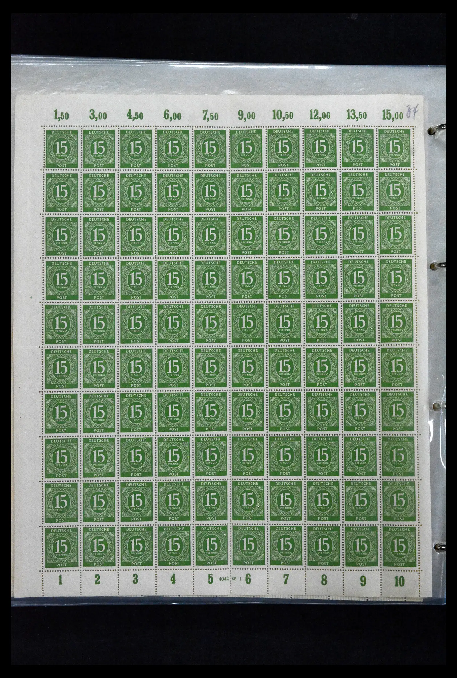 41674 0024 - Stamp collection 41674 Germany zones complete sheets 1945-1950.