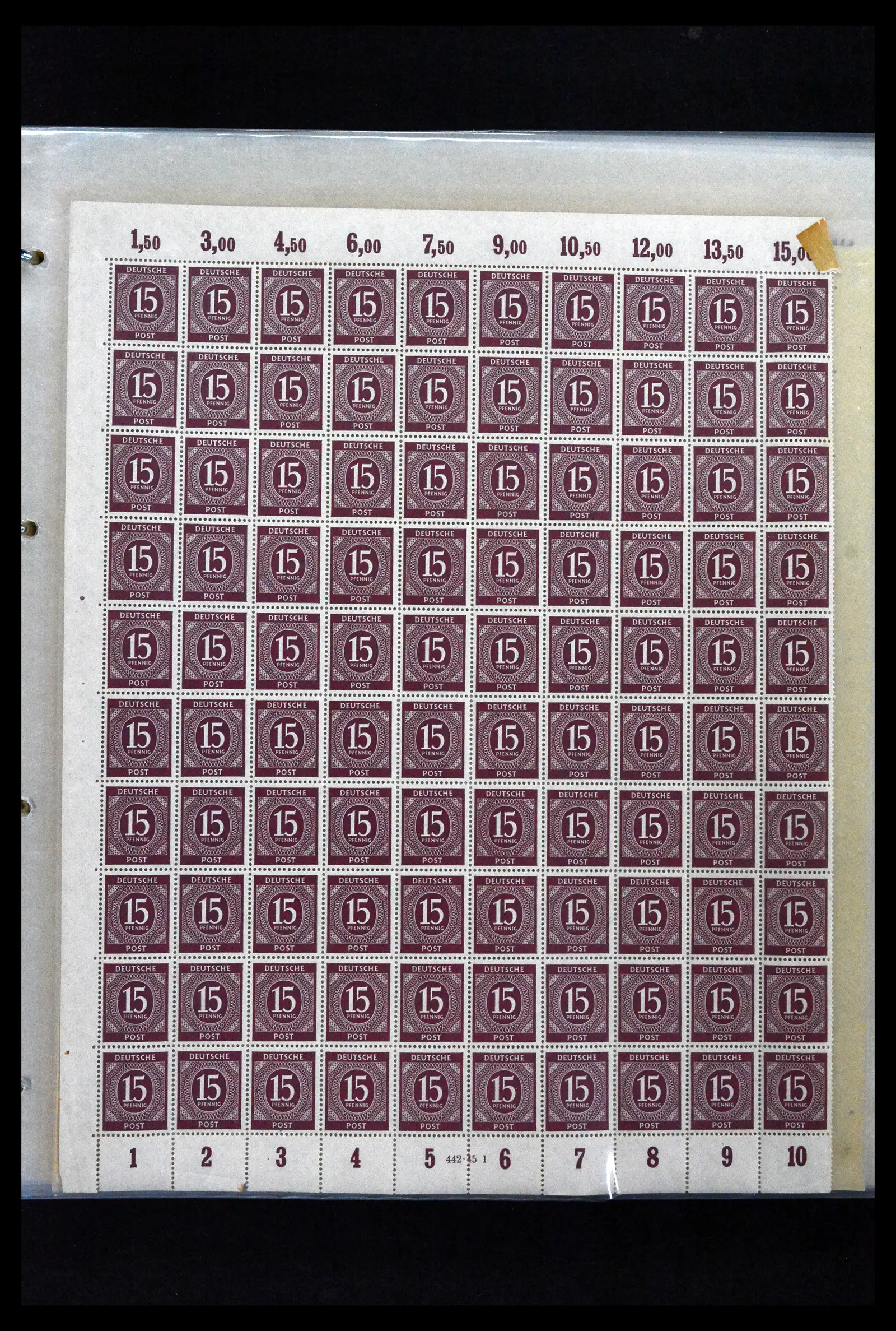41674 0025 - Stamp collection 41674 Germany zones complete sheets 1945-1950.