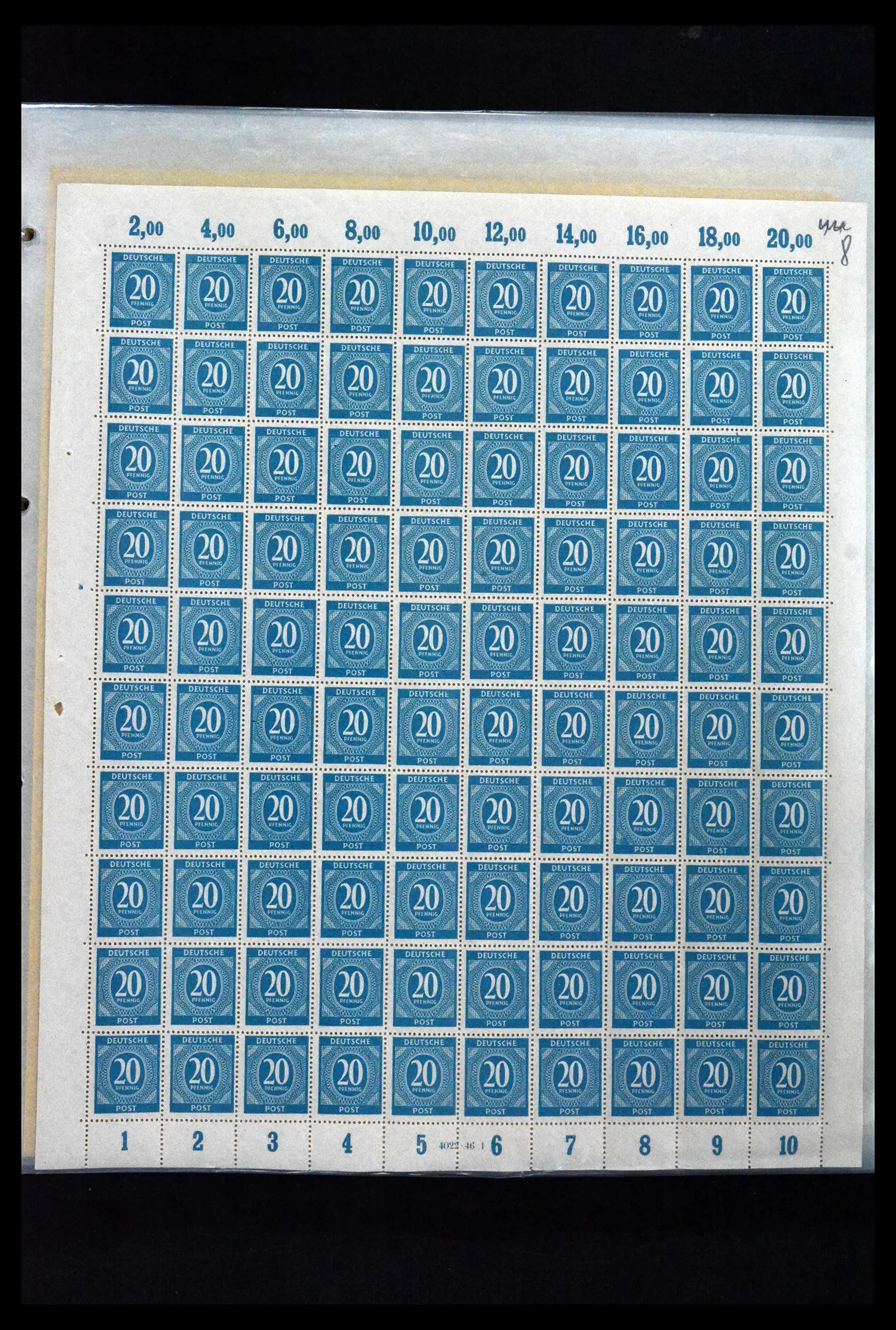 41674 0027 - Stamp collection 41674 Germany zones complete sheets 1945-1950.