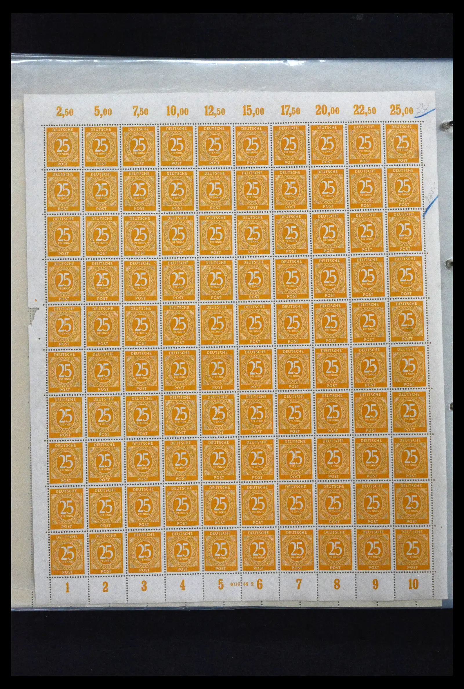 41674 0028 - Stamp collection 41674 Germany zones complete sheets 1945-1950.