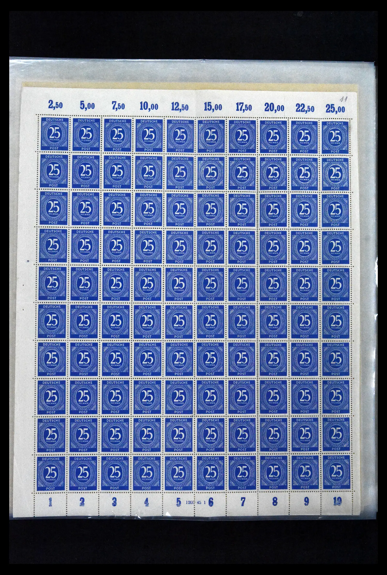 41674 0029 - Stamp collection 41674 Germany zones complete sheets 1945-1950.