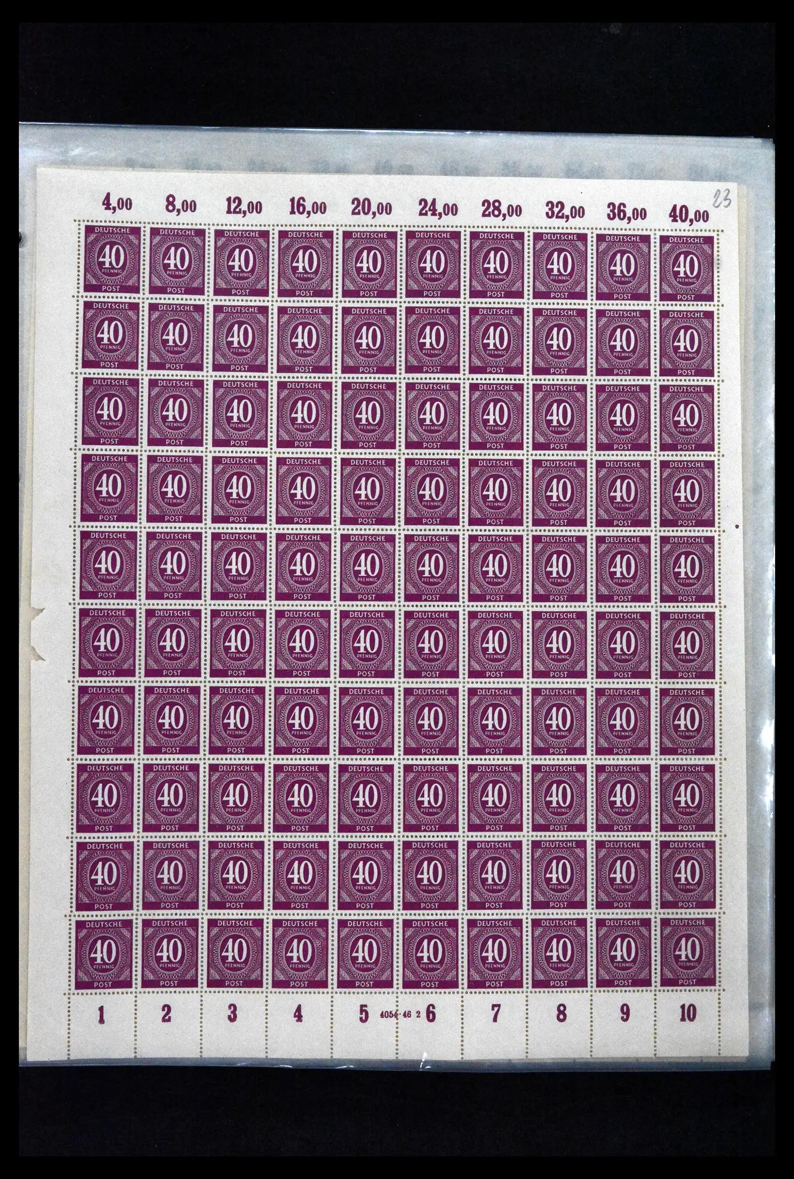 41674 0031 - Stamp collection 41674 Germany zones complete sheets 1945-1950.