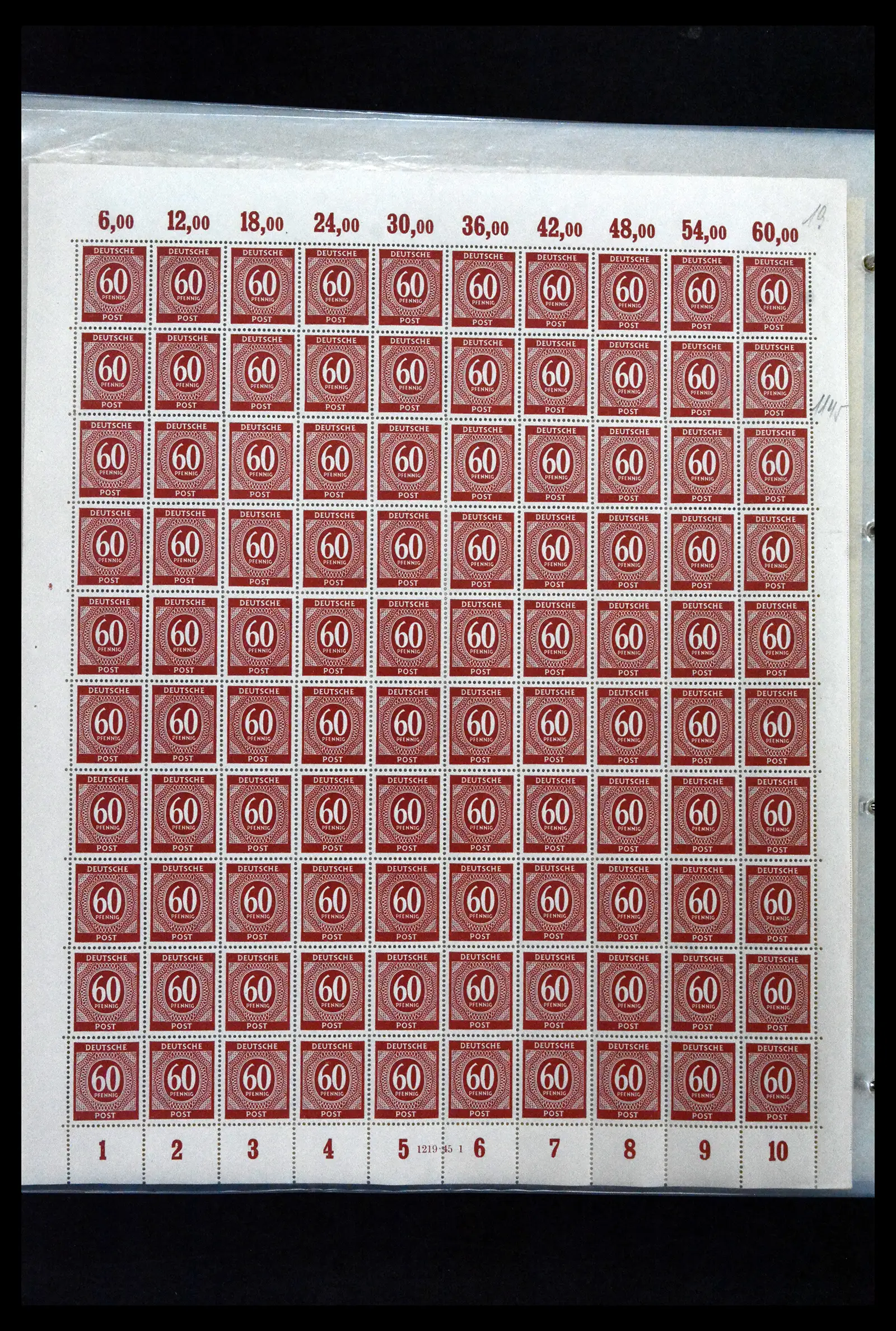 41674 0034 - Stamp collection 41674 Germany zones complete sheets 1945-1950.