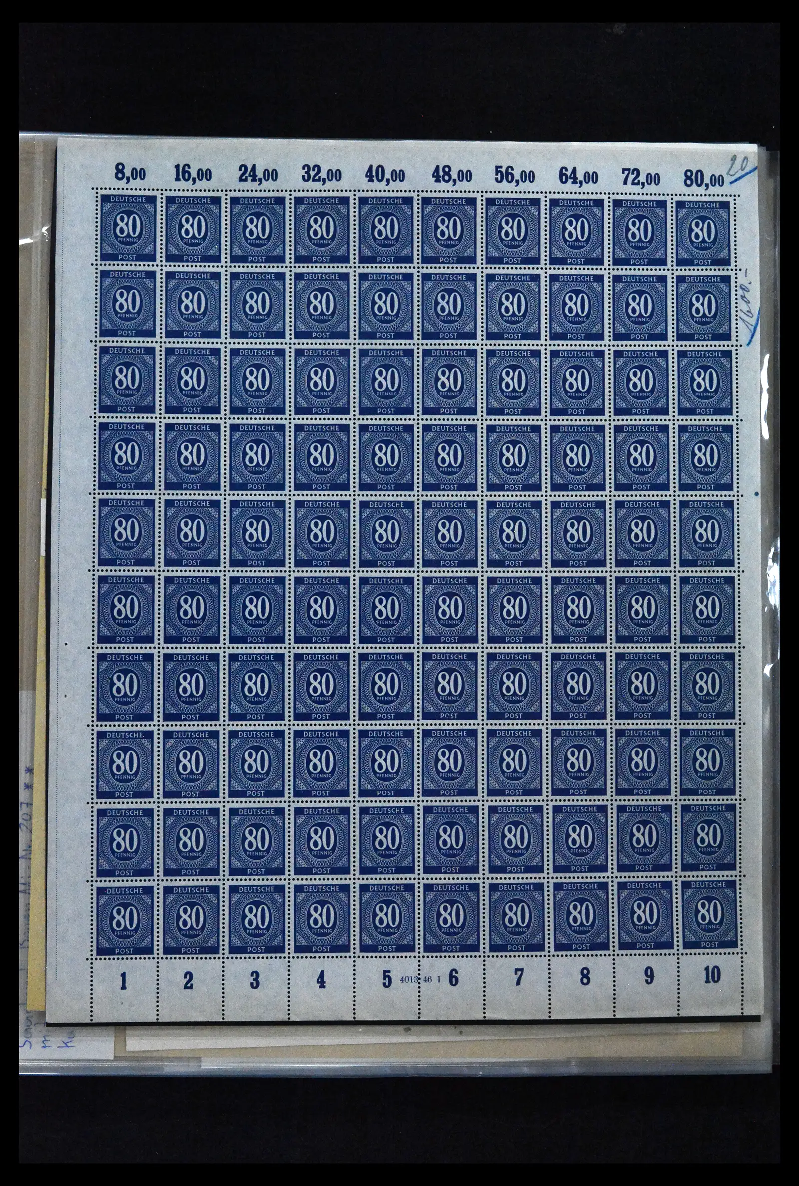 41674 0035 - Stamp collection 41674 Germany zones complete sheets 1945-1950.
