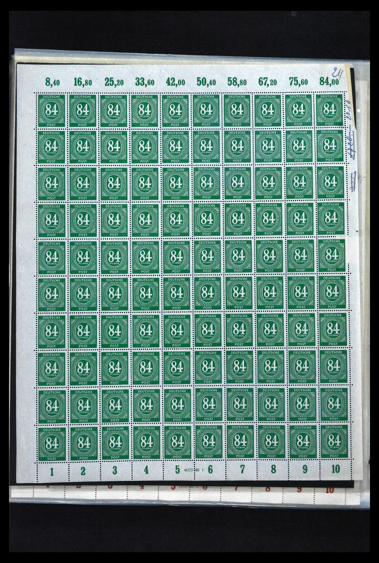 41674 0036 - Stamp collection 41674 Germany zones complete sheets 1945-1950.