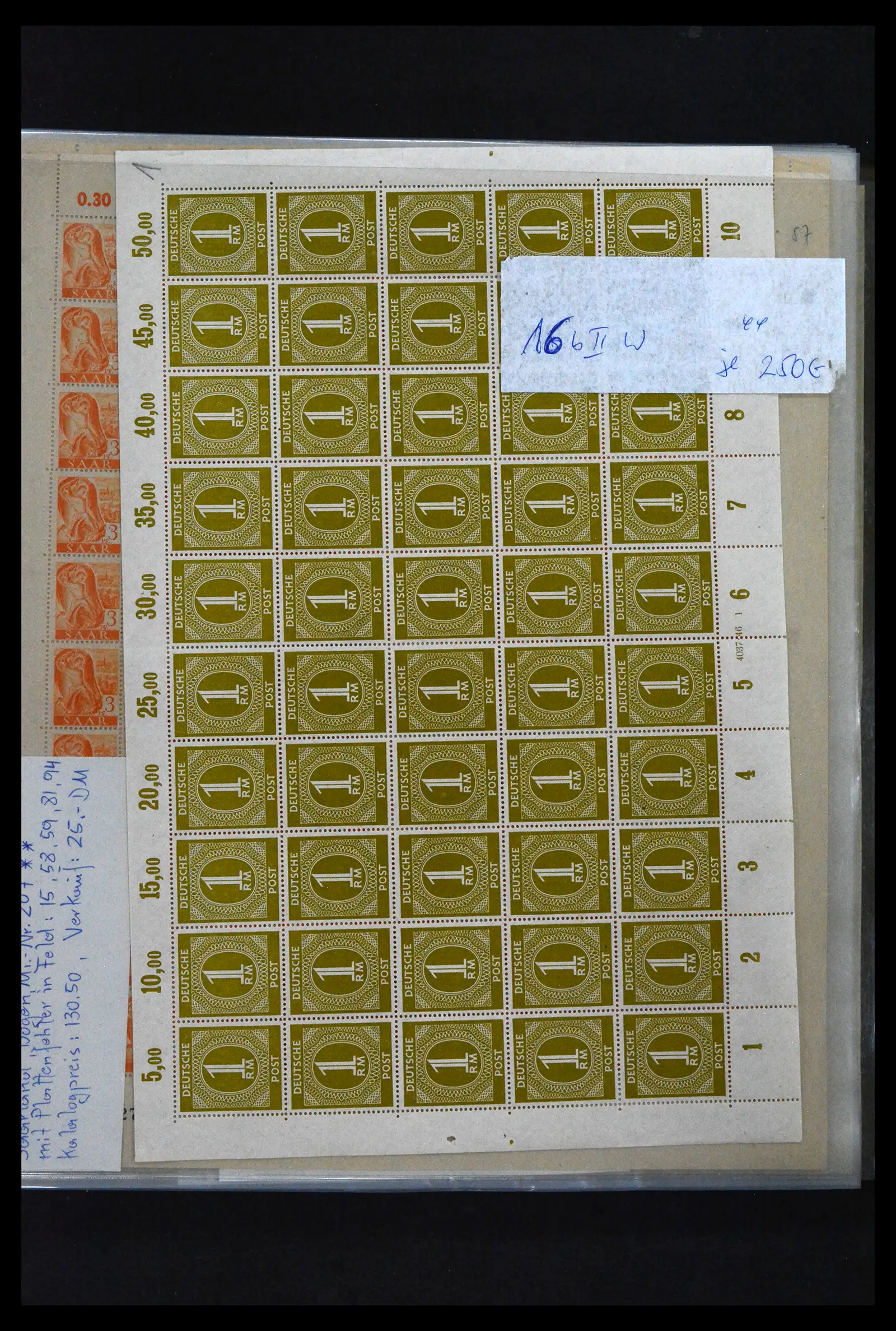 41674 0037 - Stamp collection 41674 Germany zones complete sheets 1945-1950.