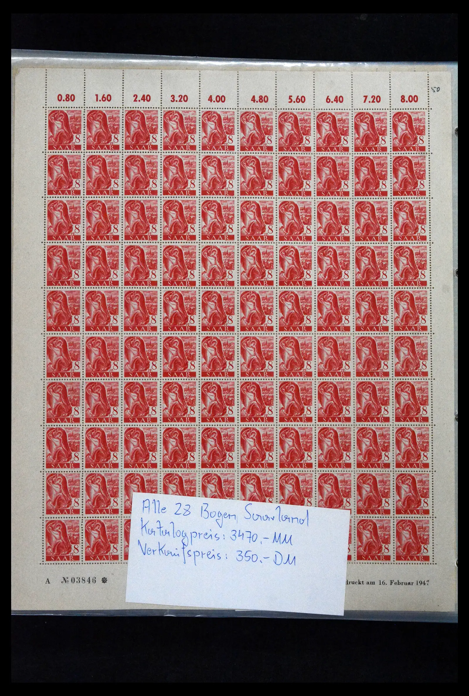 41674 0041 - Stamp collection 41674 Germany zones complete sheets 1945-1950.