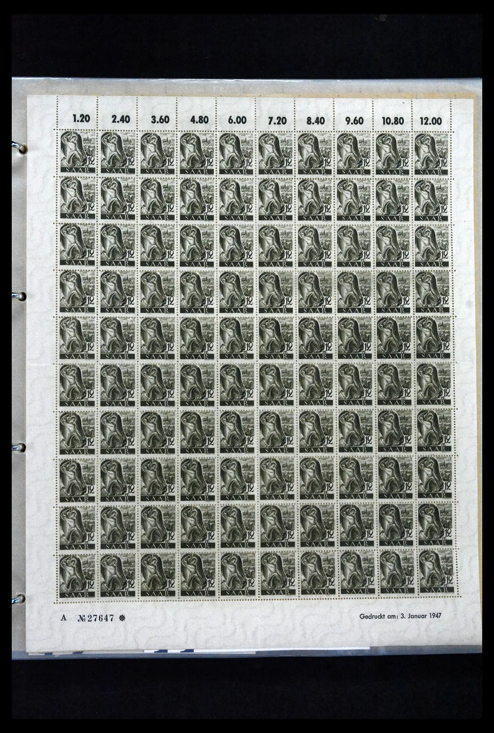 41674 0044 - Stamp collection 41674 Germany zones complete sheets 1945-1950.