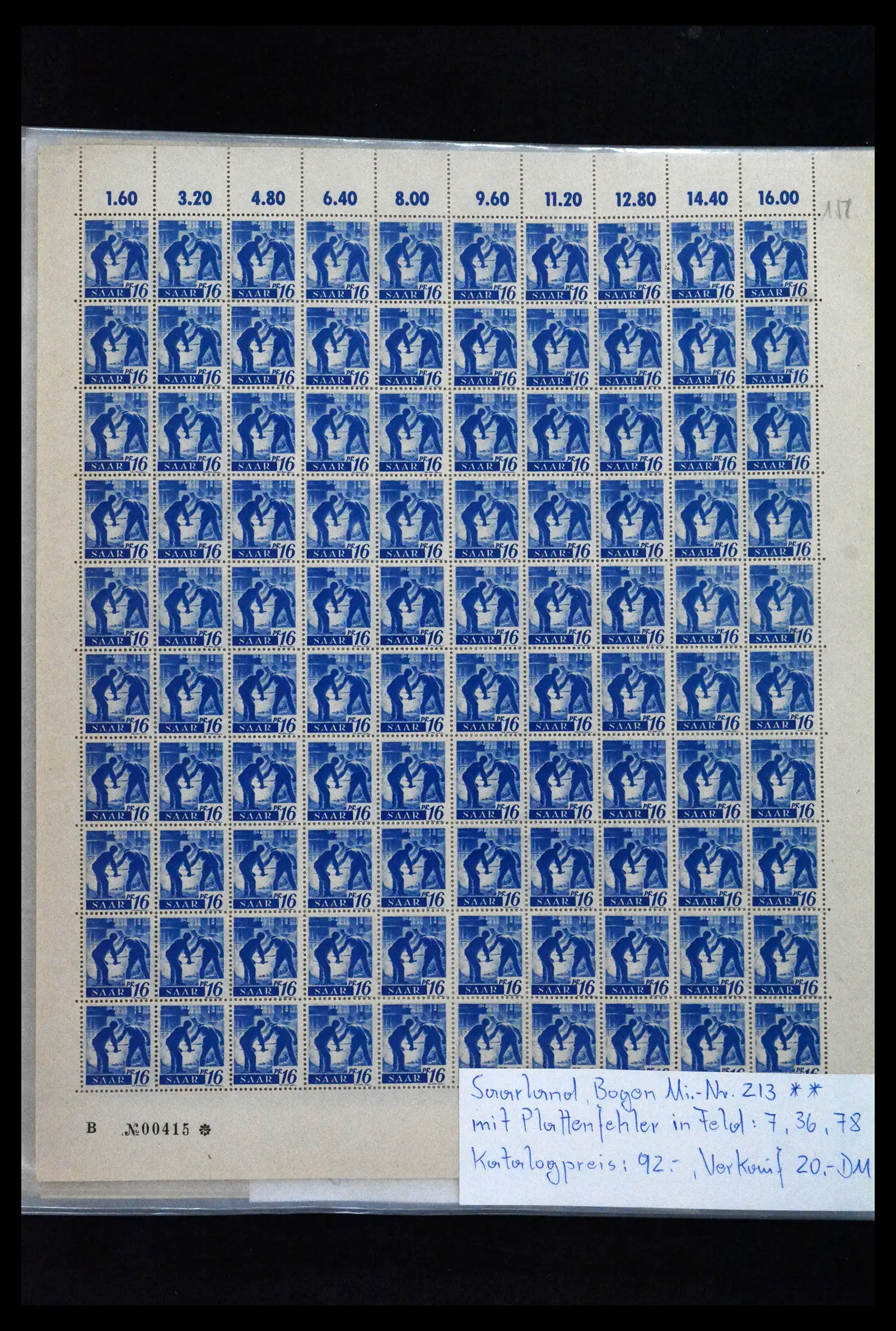41674 0047 - Stamp collection 41674 Germany zones complete sheets 1945-1950.