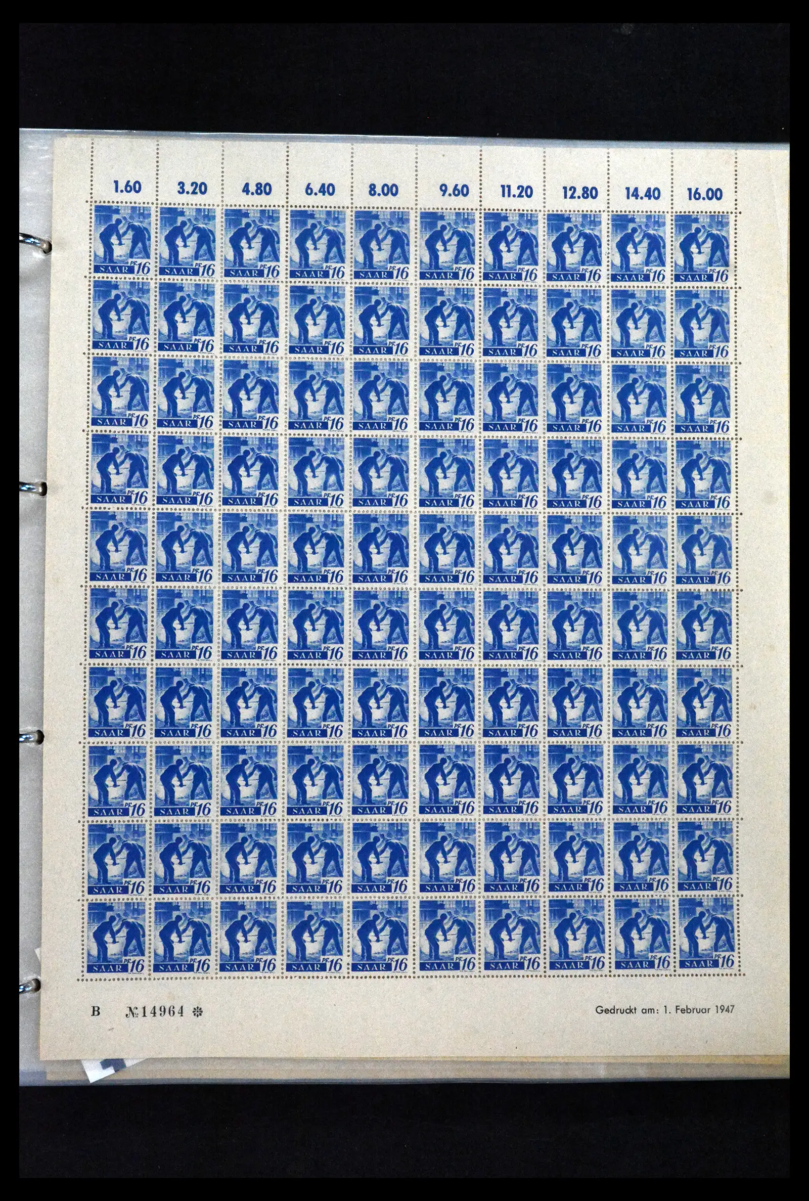 41674 0048 - Stamp collection 41674 Germany zones complete sheets 1945-1950.