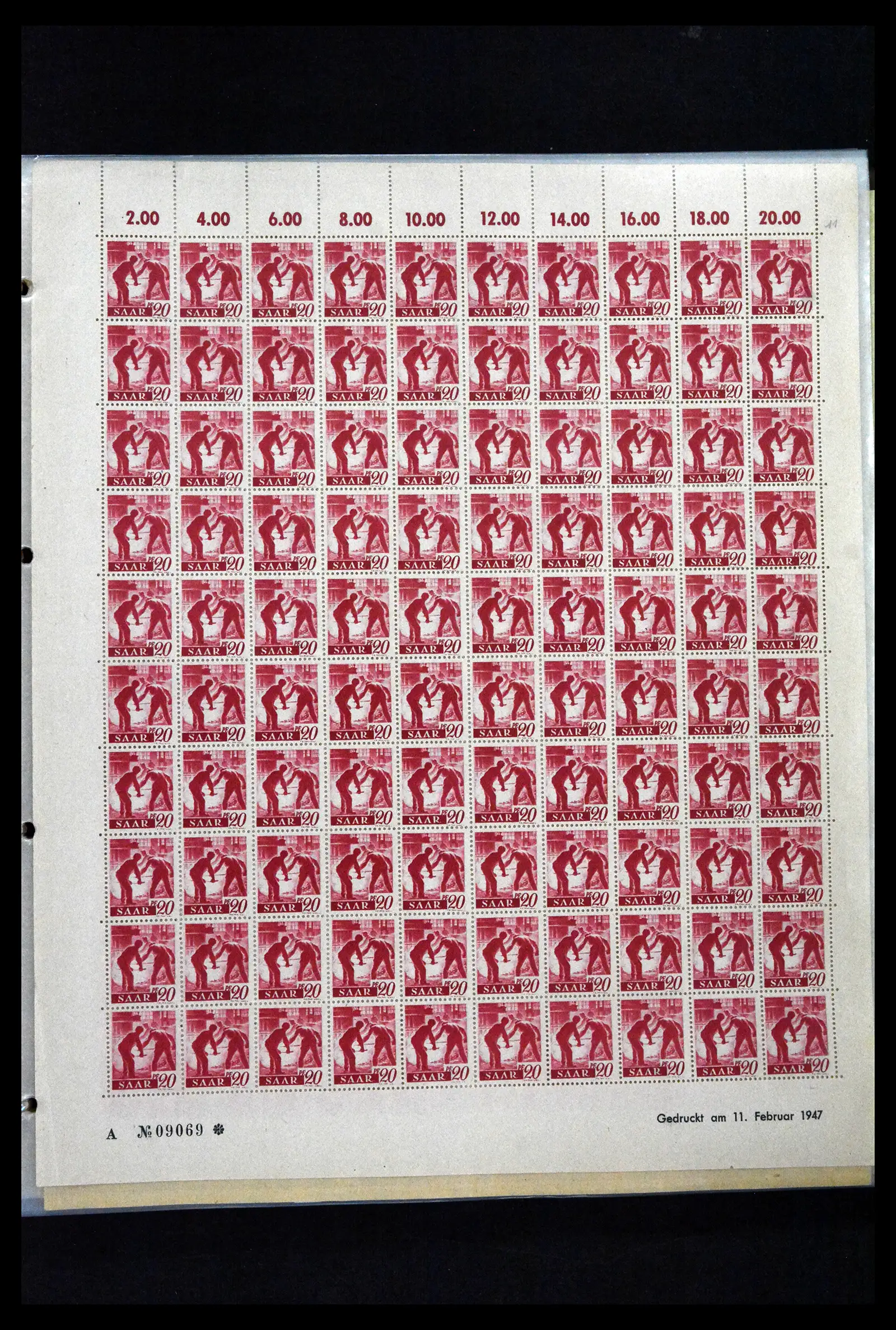 41674 0050 - Stamp collection 41674 Germany zones complete sheets 1945-1950.